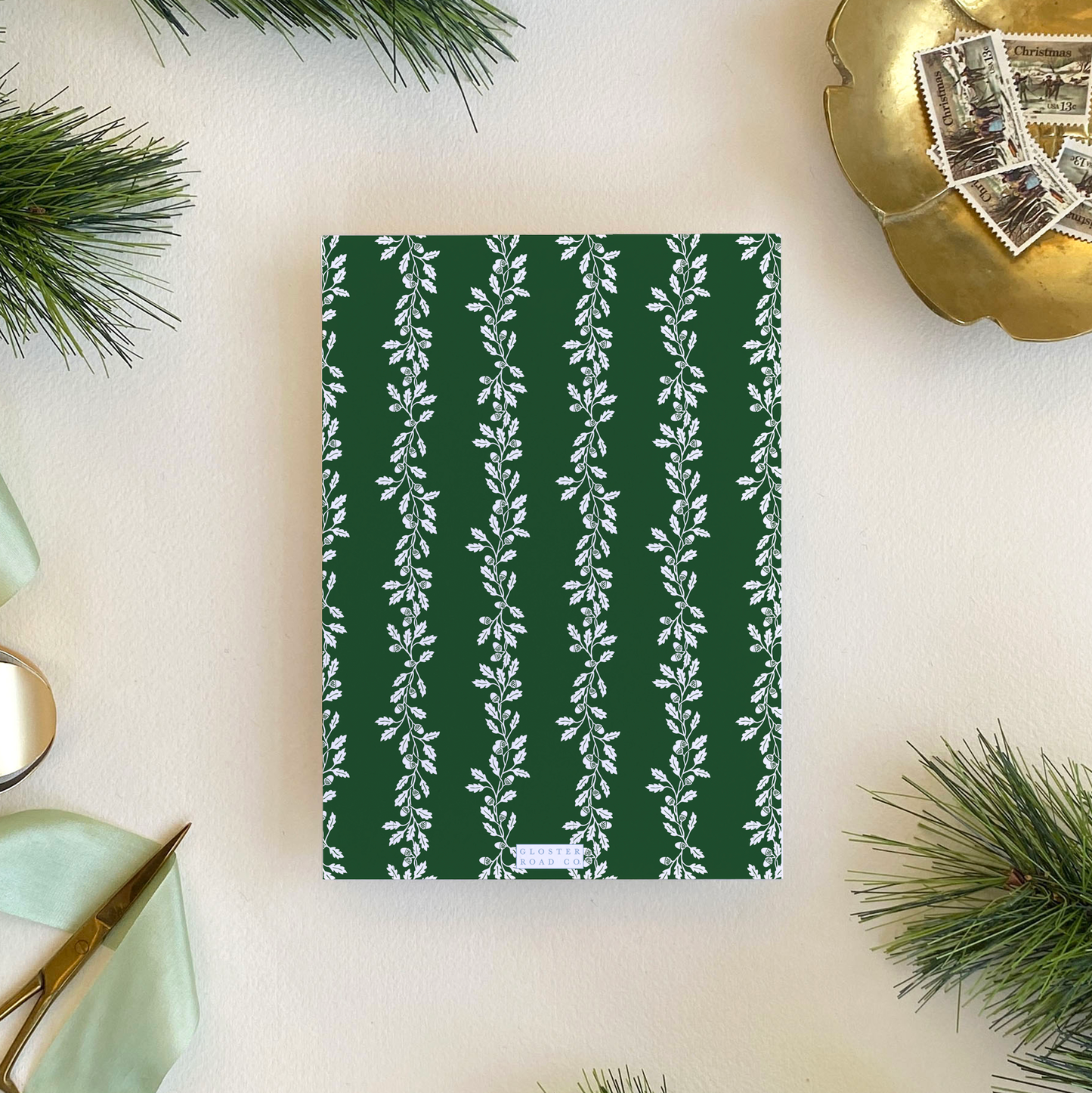 Acorn Stripe Border Invitation