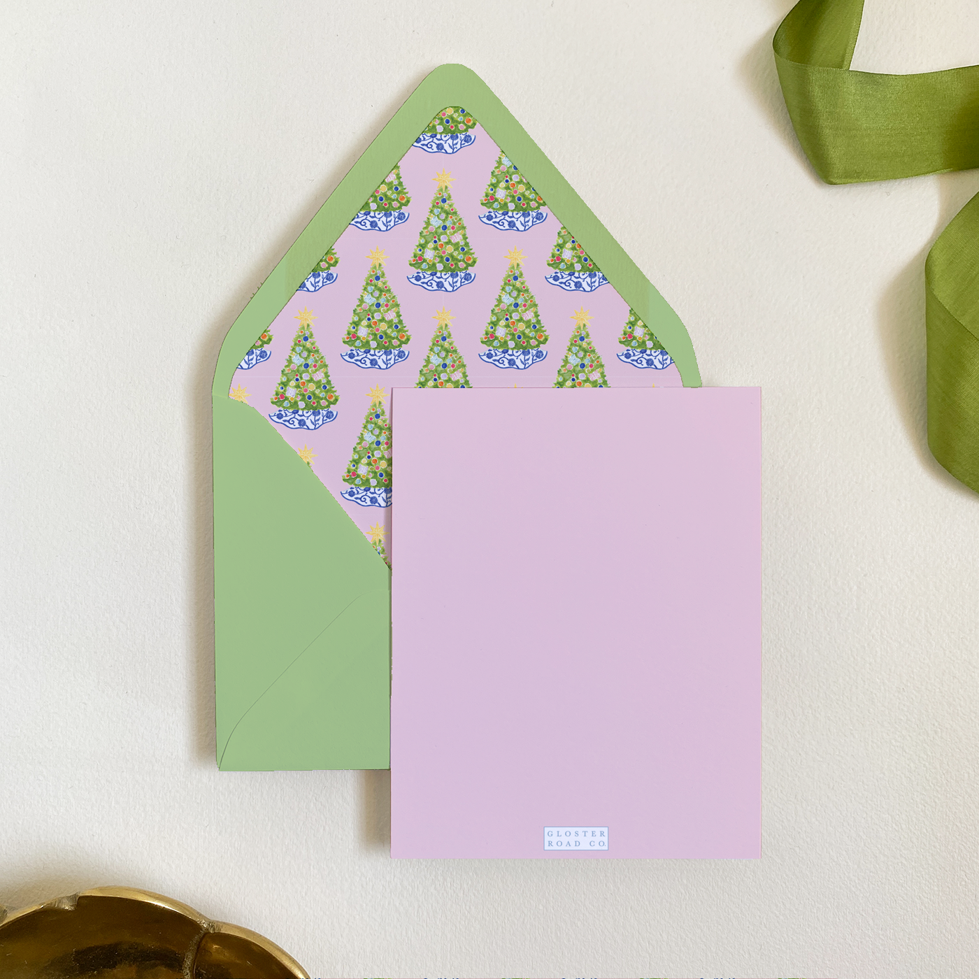 Baubles and Butterflies Folded Greeting Card Set