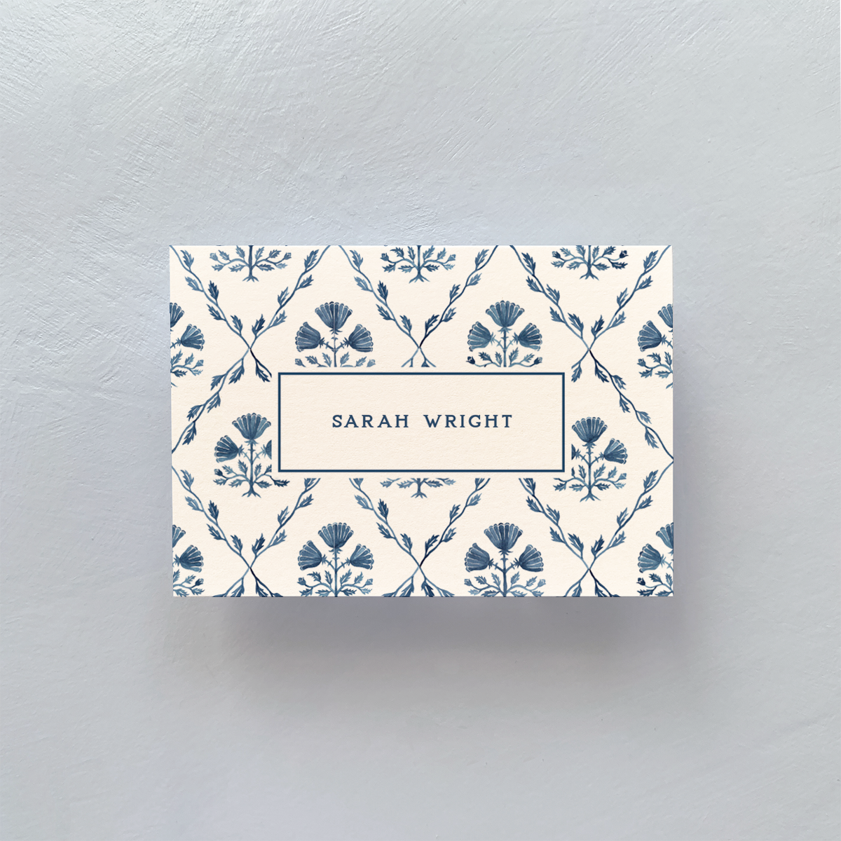 calling card tulip trellis pattern