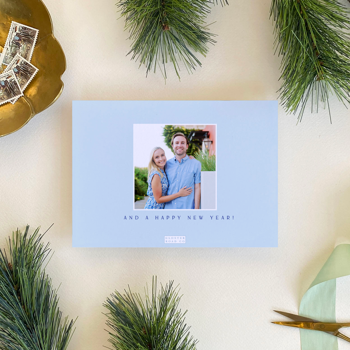 Citrus Garland Holiday Card, Landscape
