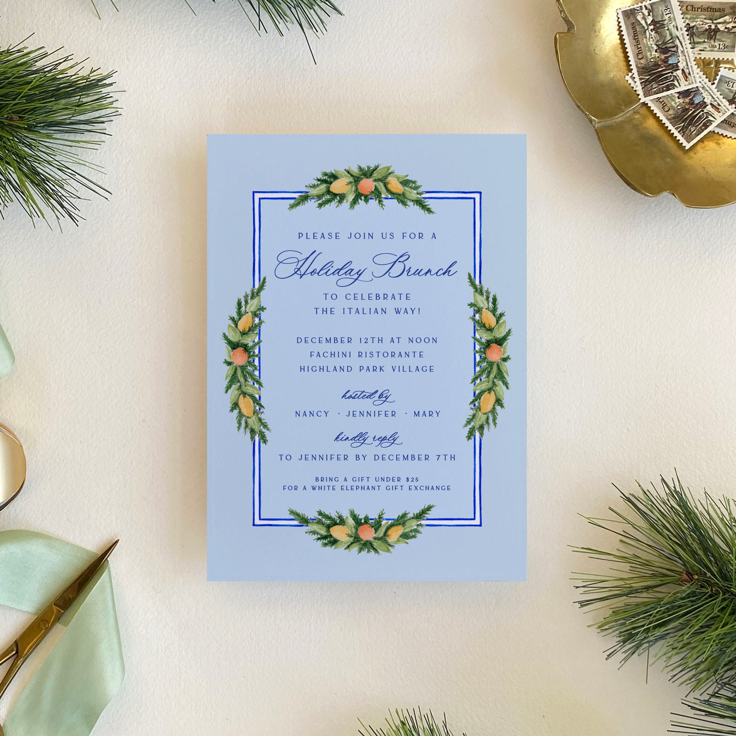 Citrus Garland Invitation