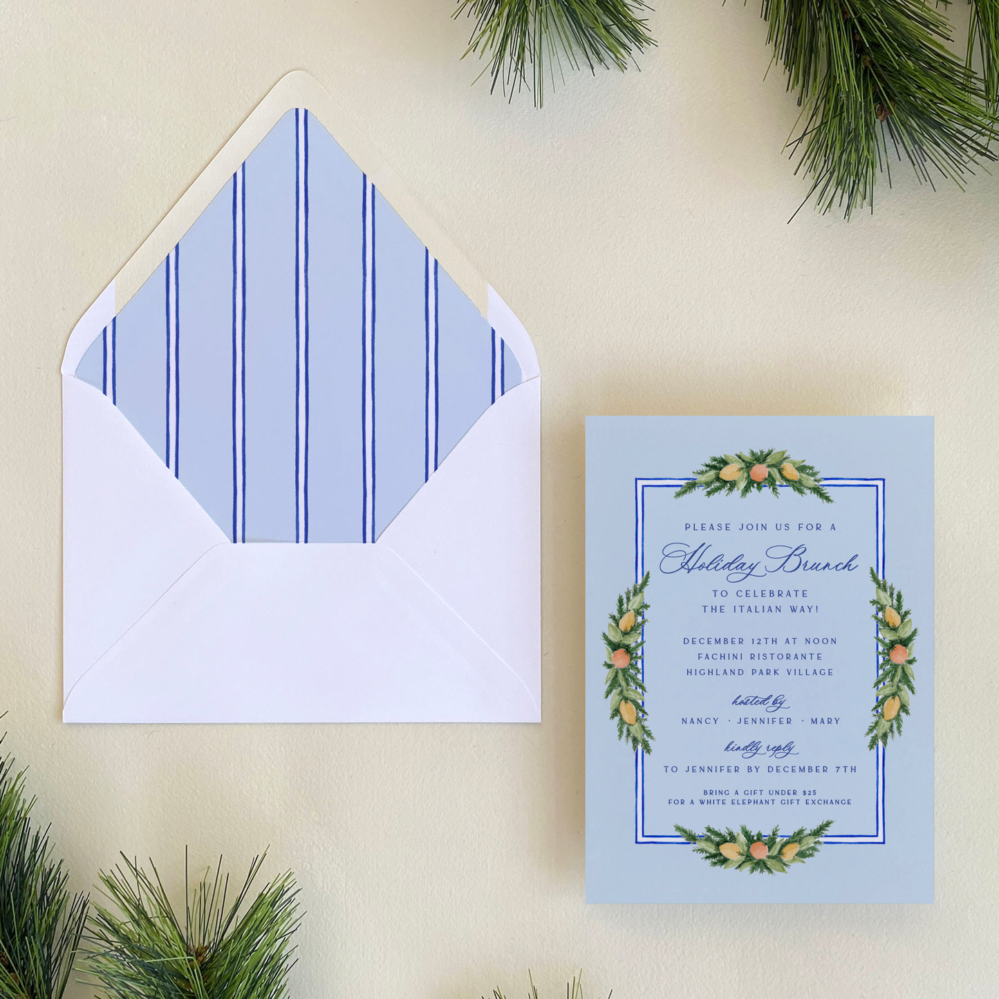 Citrus Garland Invitation