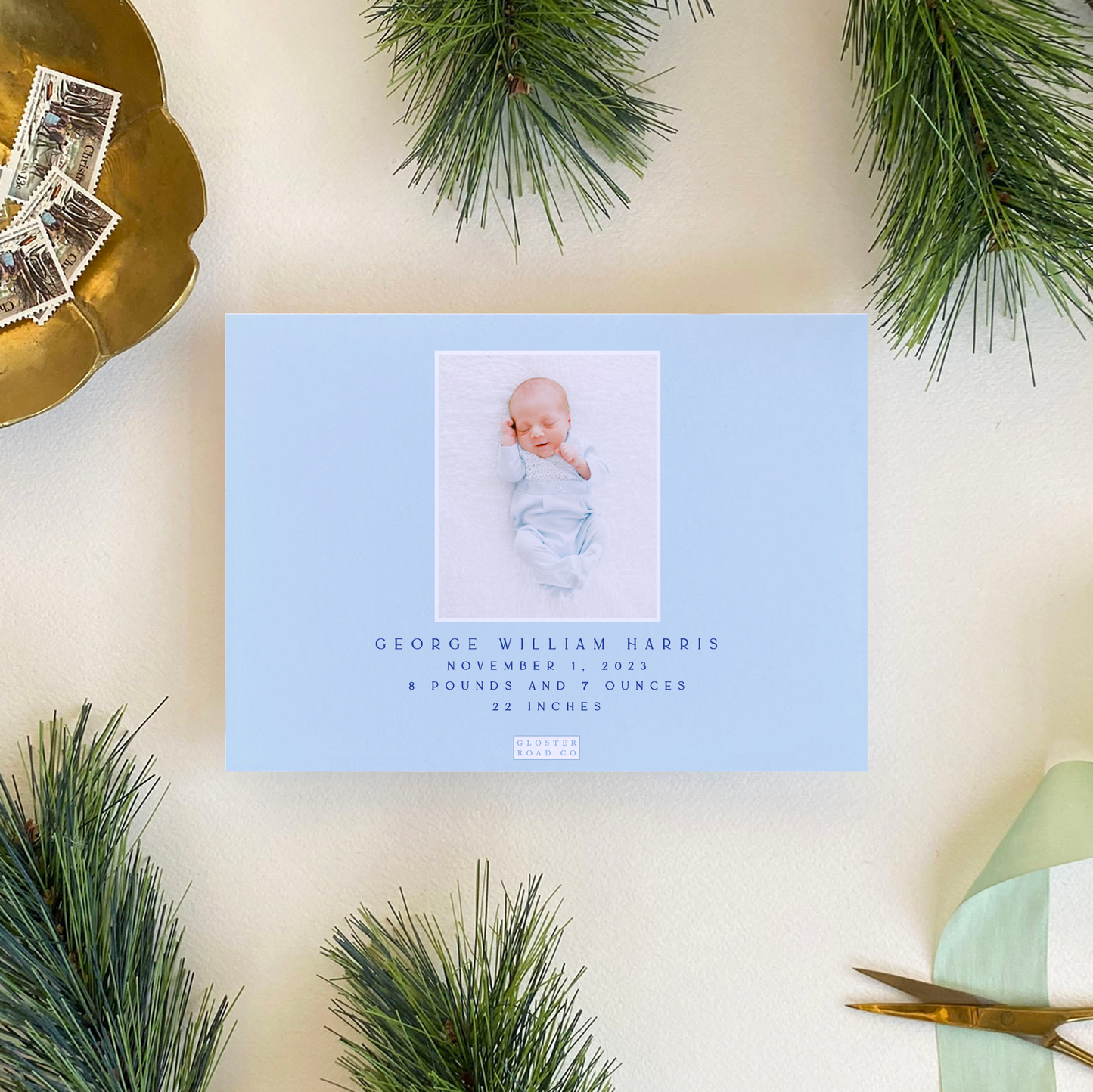 Citrus Tree Holiday Card, Landscape