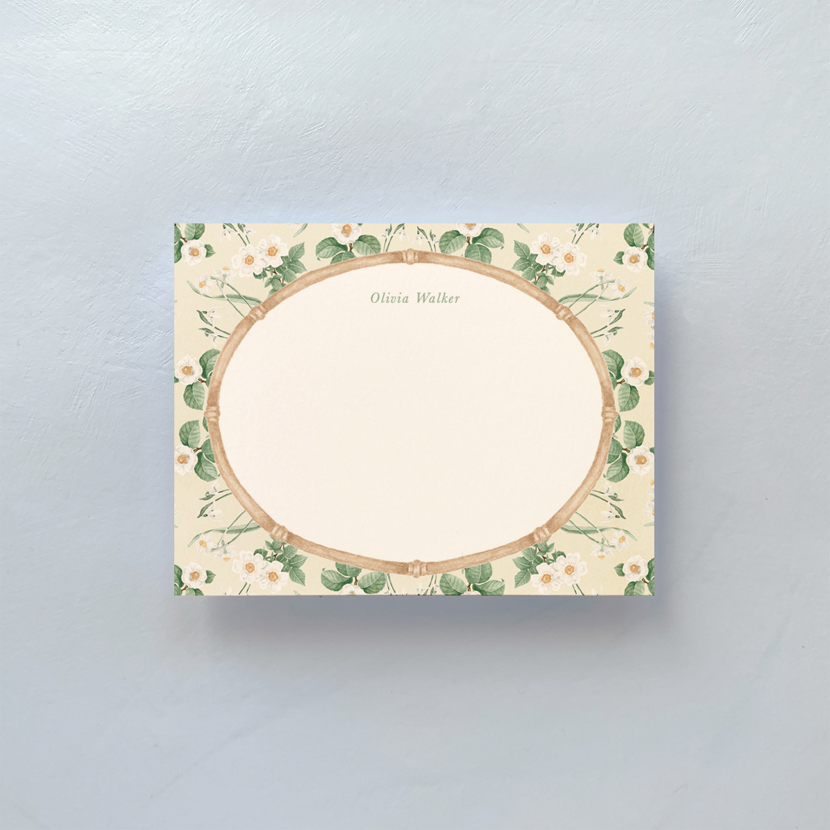 Camelia pattern notecard