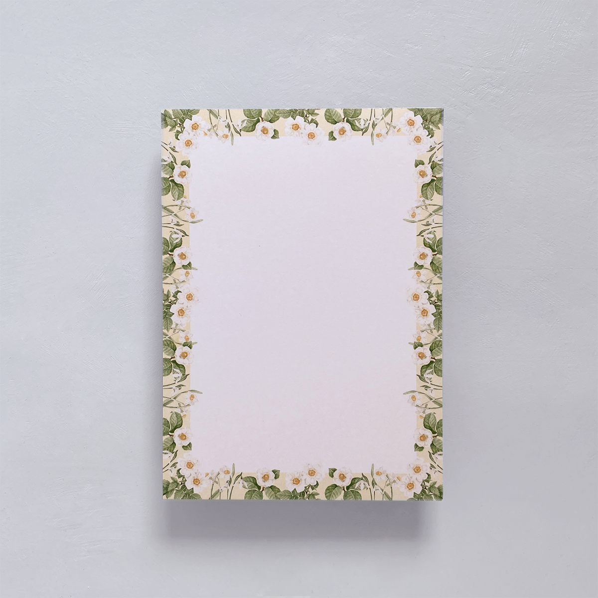 notepad with floral design