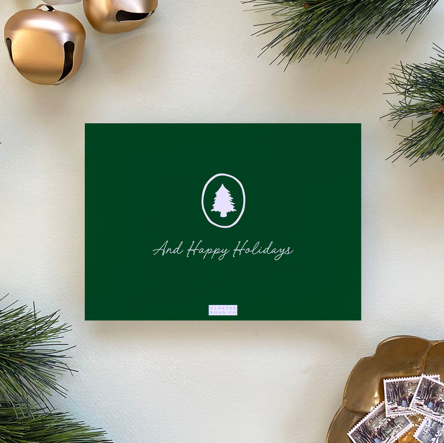 Dotted Pine Holiday Card, Forest - Landscape