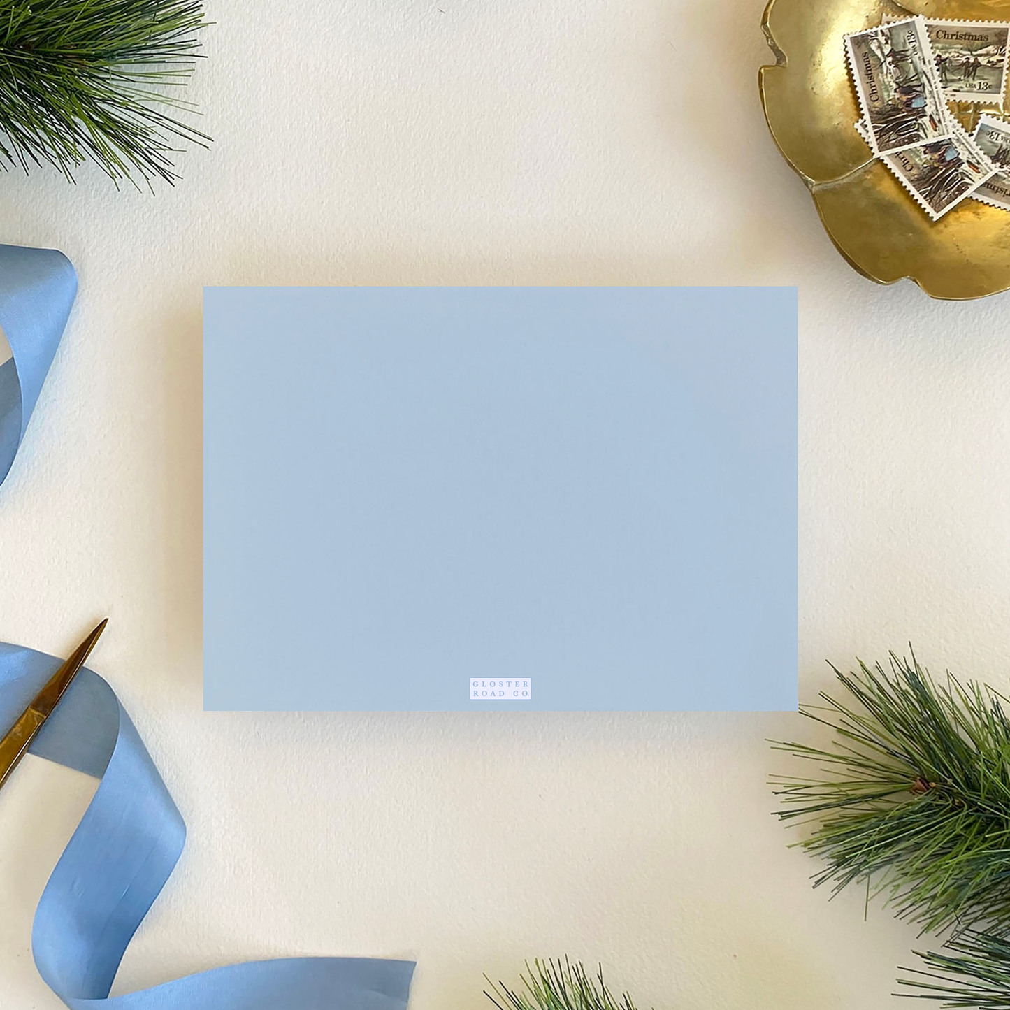 Fraser Fir Garland Holiday Card, Landscape