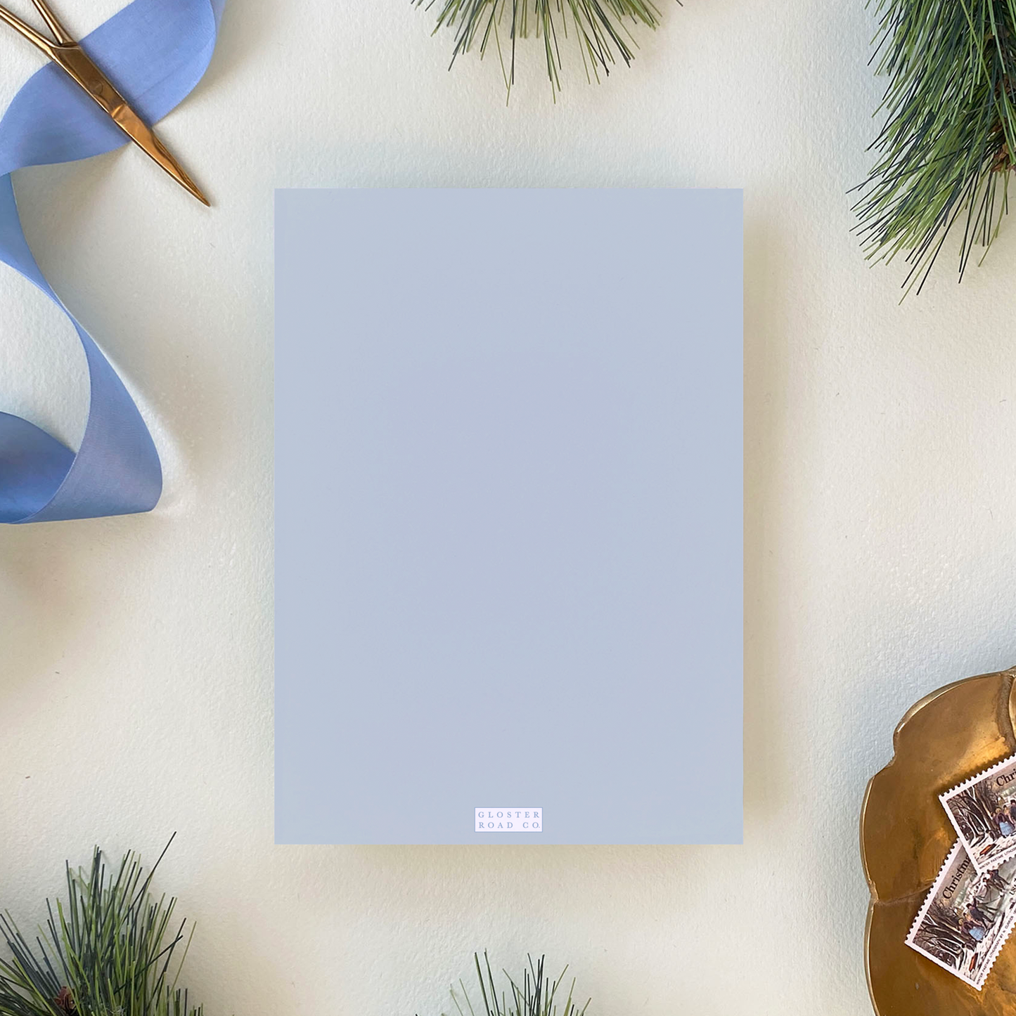Fraser Fir Garland Holiday Card, Portrait
