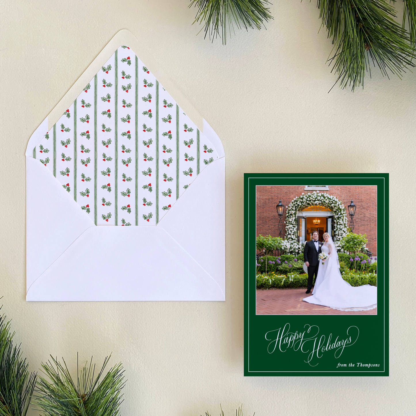 Happy Holidays Holiday Card, Forest - Portrait