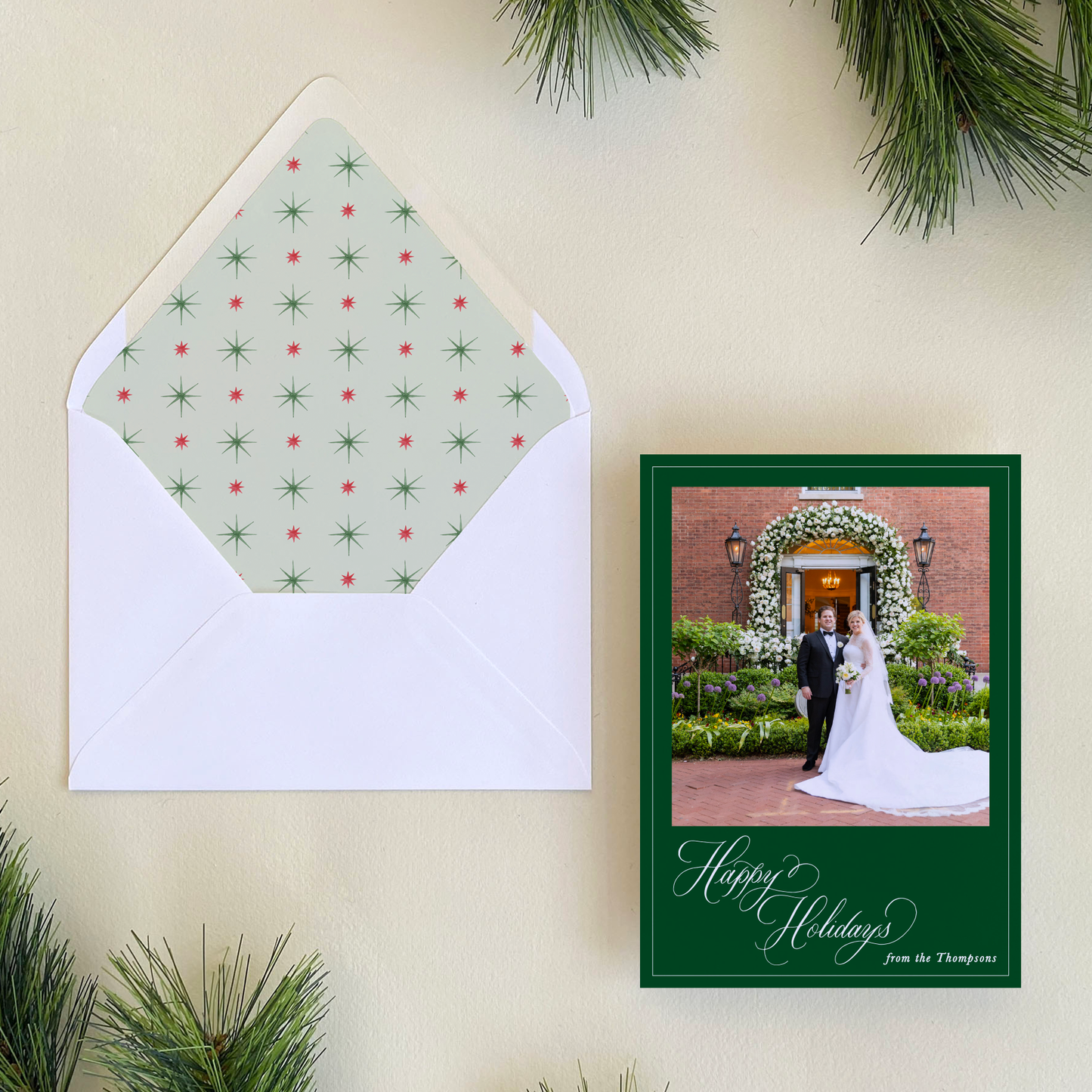 Happy Holidays Holiday Card, Forest - Portrait
