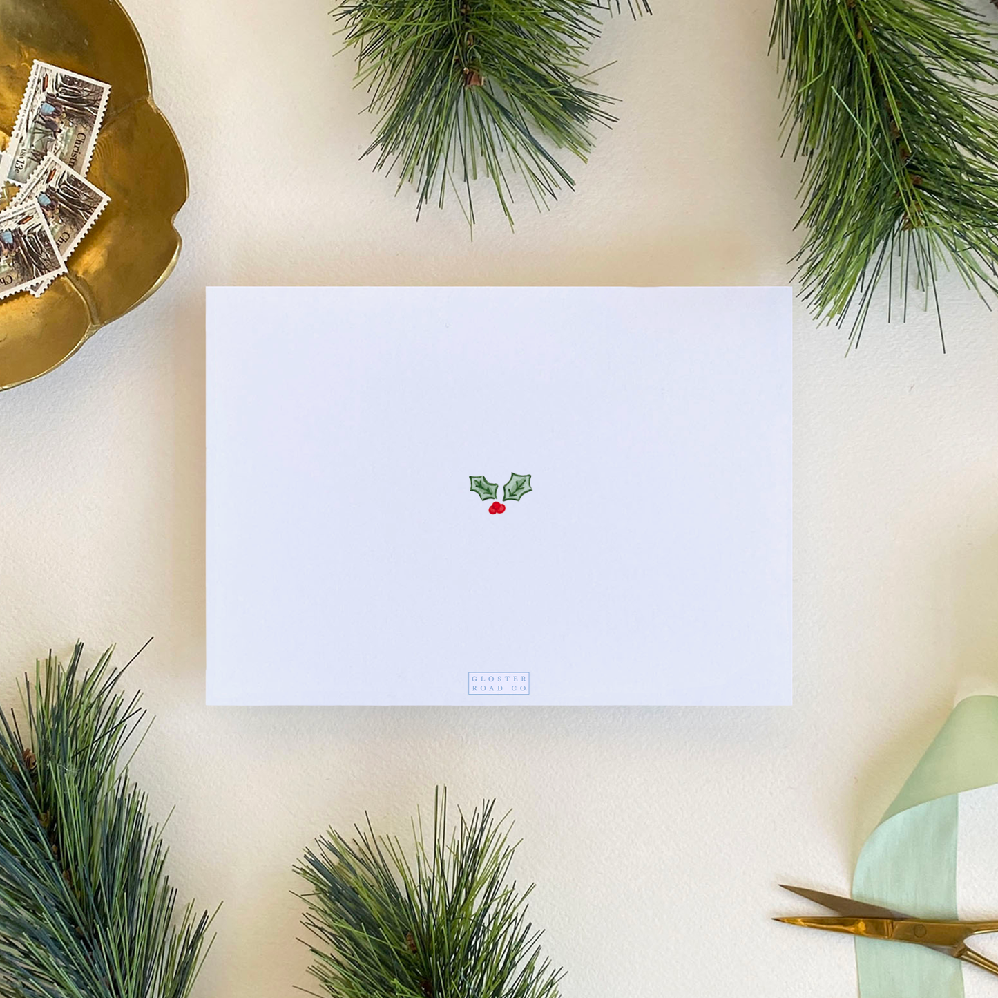 Holly Jolly Holiday Card, Landscape