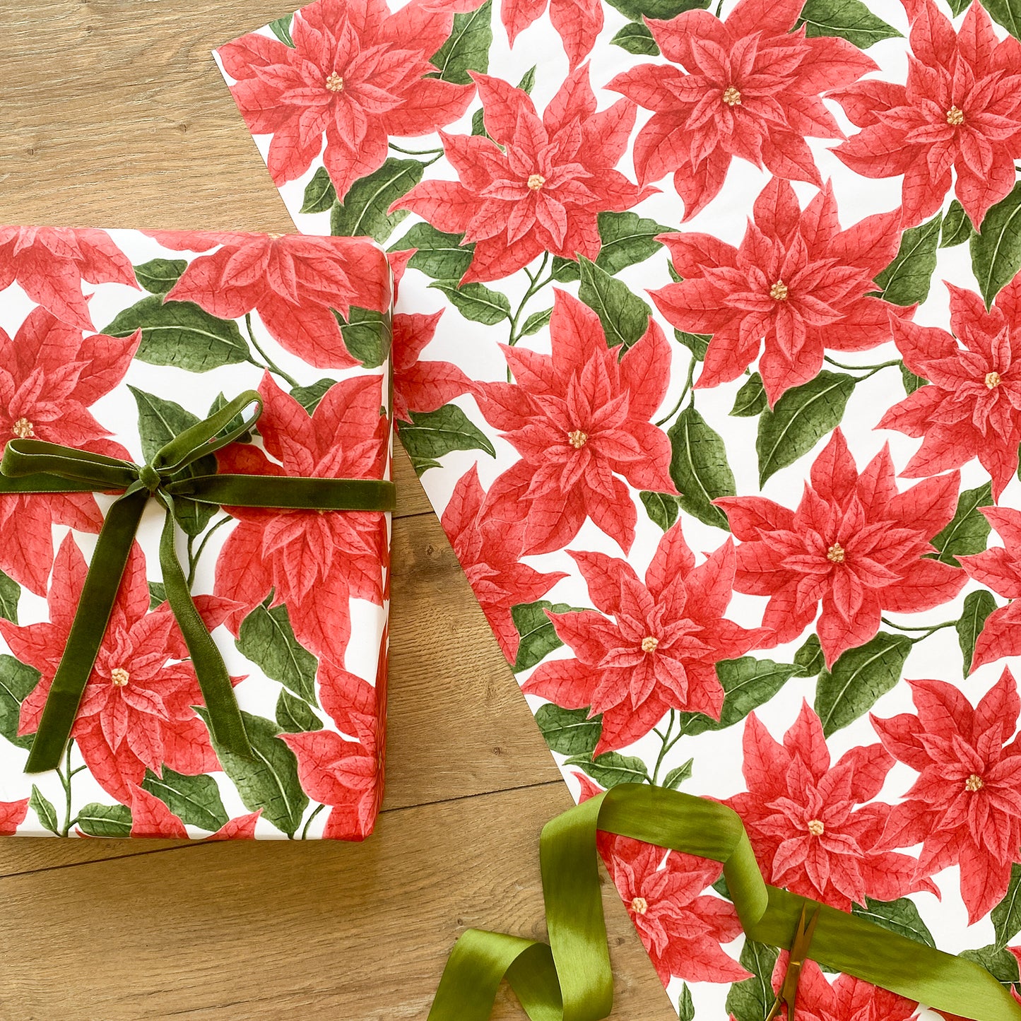 Poinsettia Gift Wrap