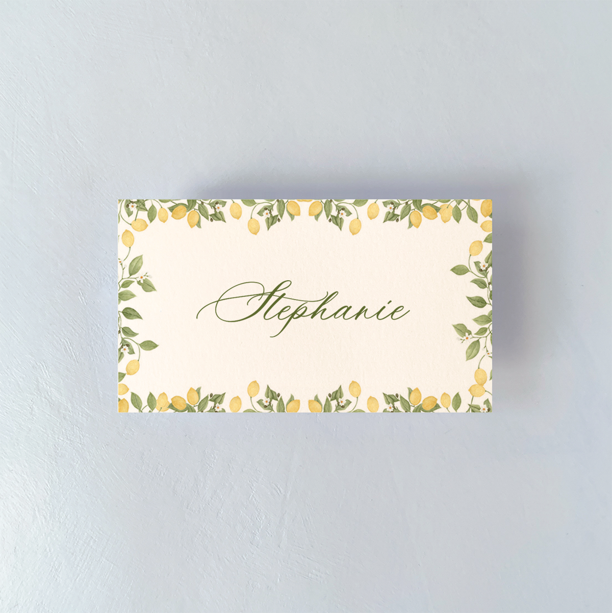 Lemon Blossom Personalized Place Cards