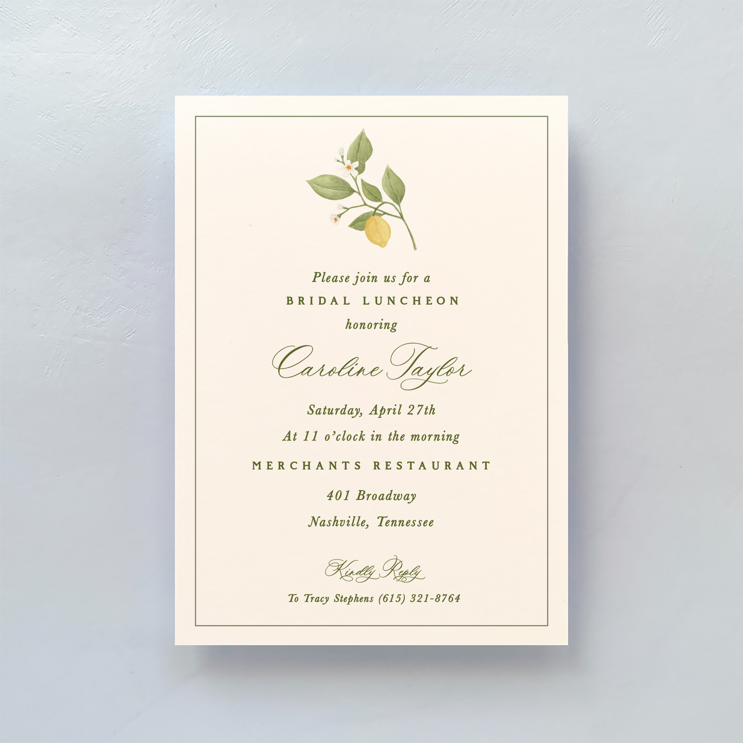 Lemon Branch Invitation