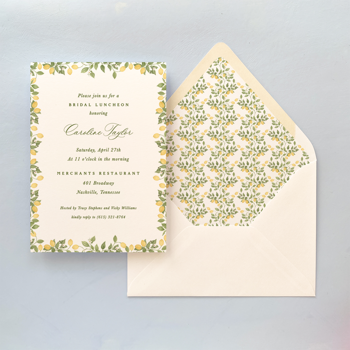 Lemon Blossom Invitation