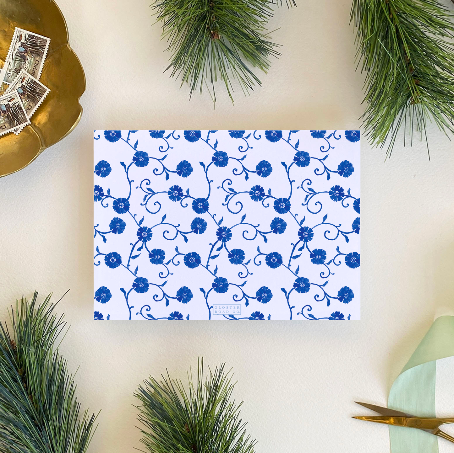 Marguerite Floral Holiday Card, Landscape