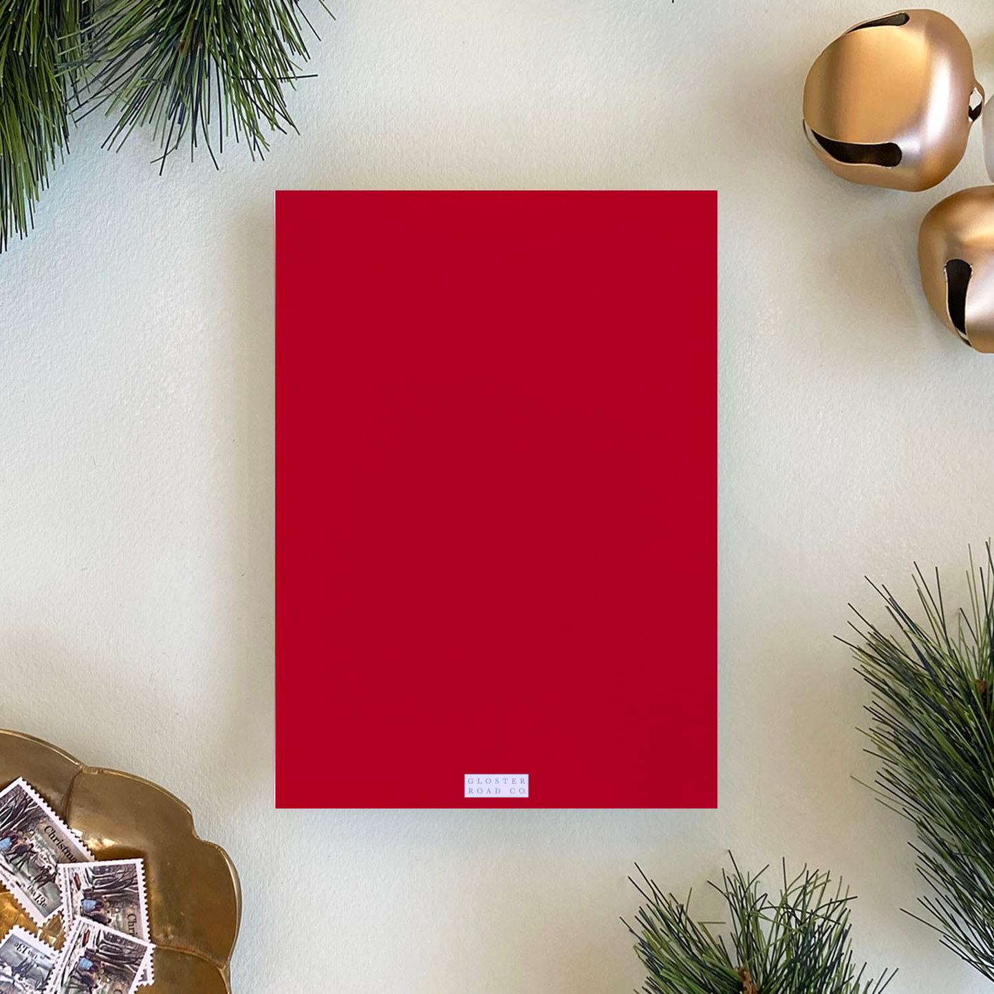 Merry Merry Holiday Card, Red and Pink - Portrait