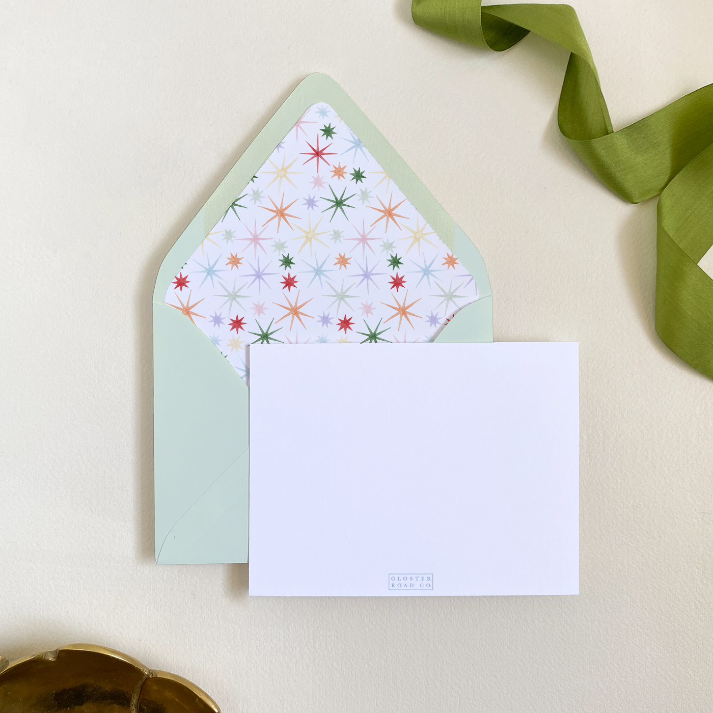 Merry Merry Starburst Folded Greeting Card Set