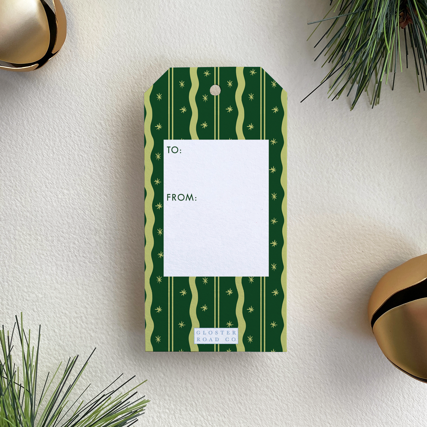 Merry Merry Gift Tag Set, Forest and Chartreuse