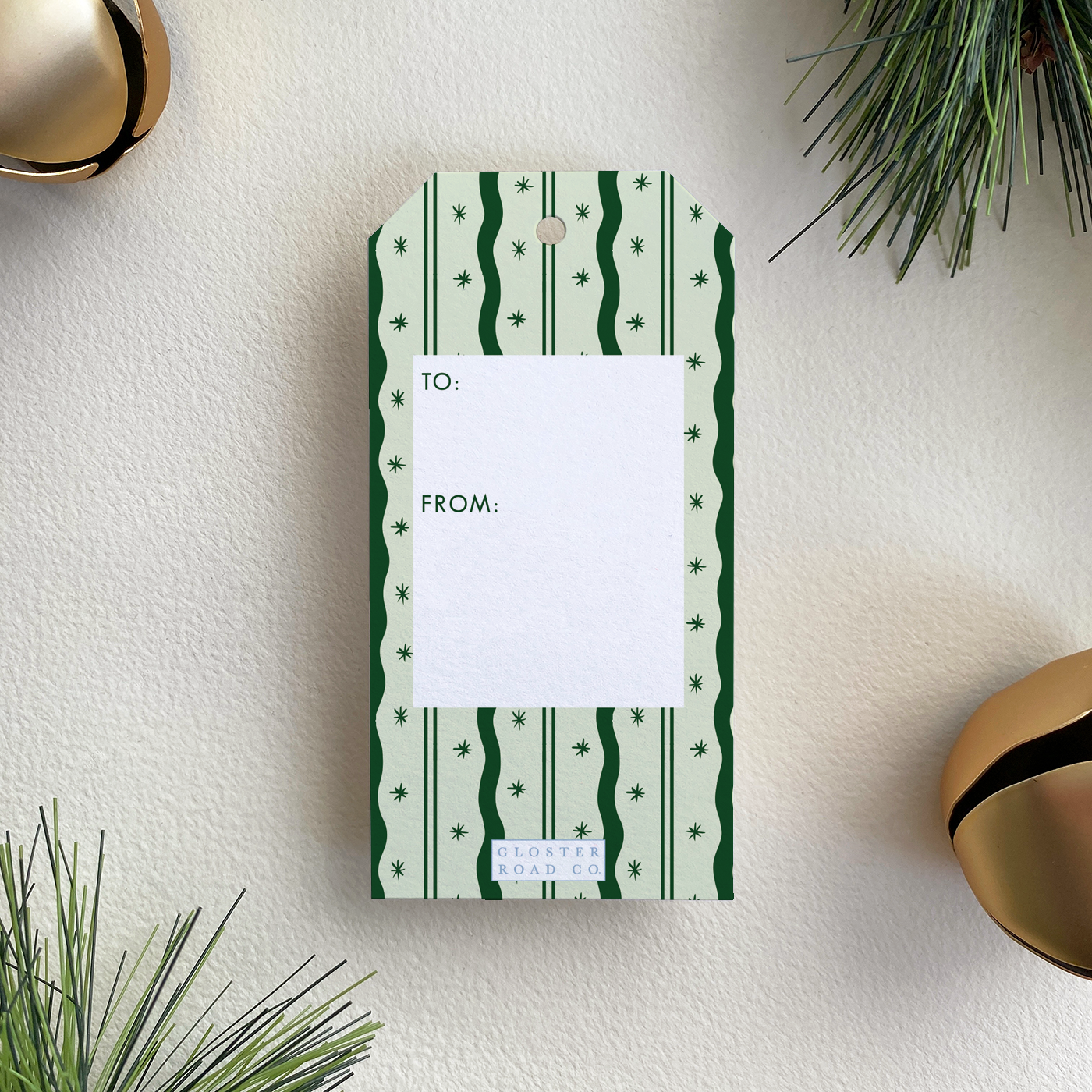 Merry Merry Gift Tag Set, Pistachio and Forest