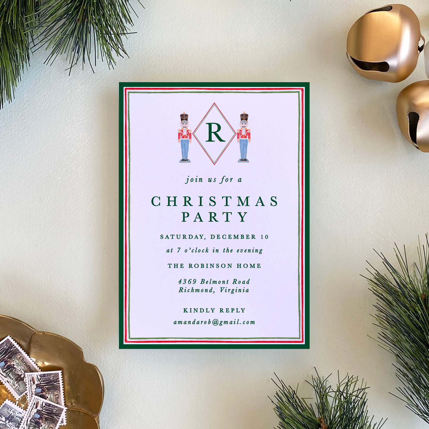 Nutcracker Monogram Invitation