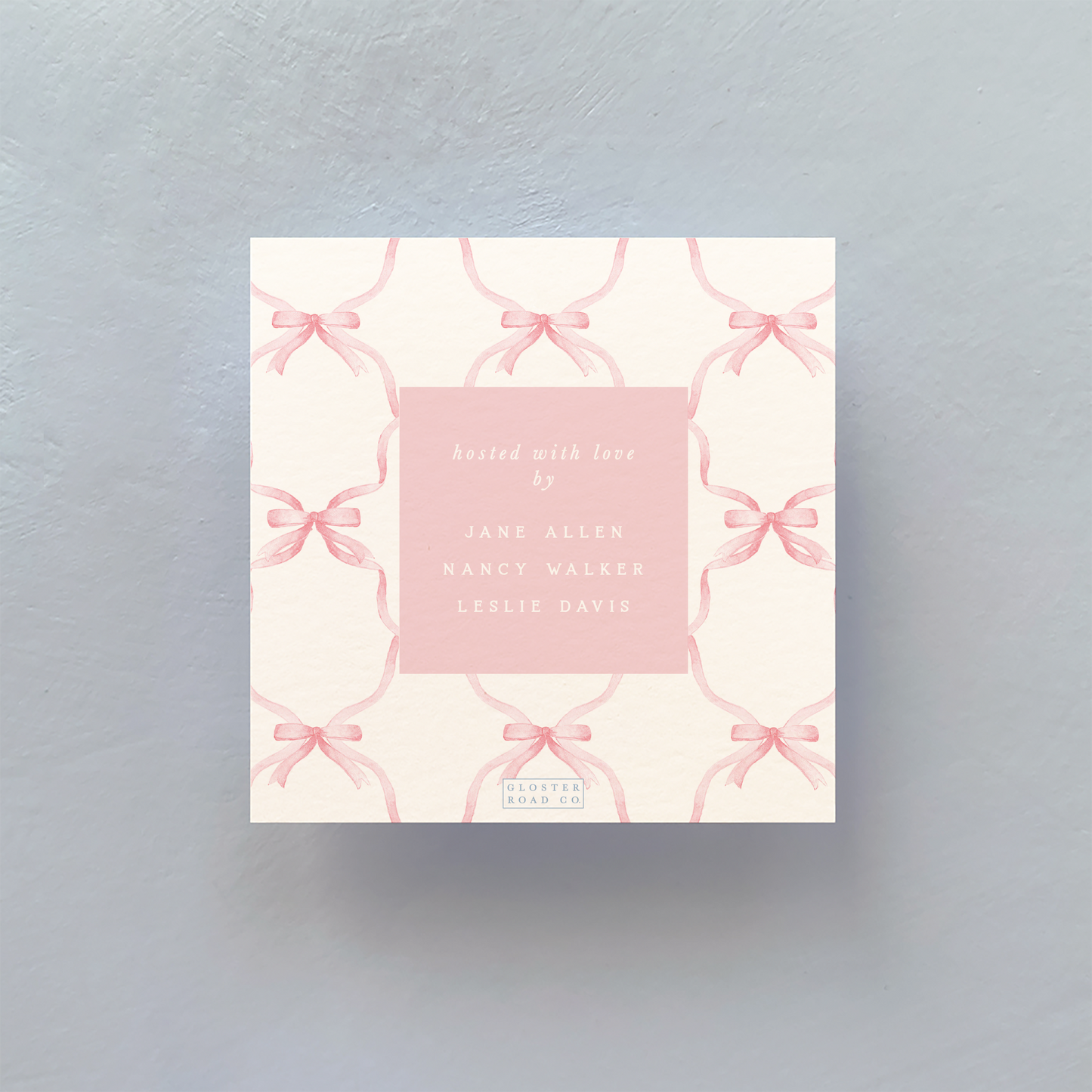Pink Bow Invitation