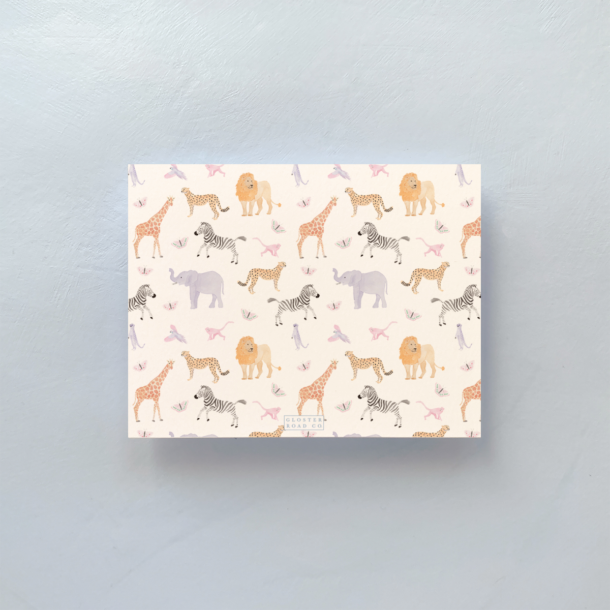 Pink Pastel Animal Notecard Set