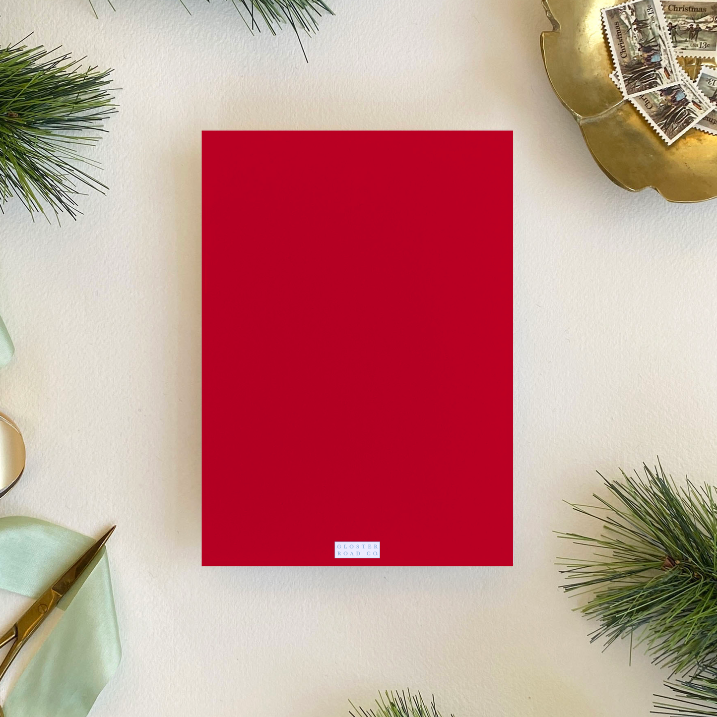 Poinsettia Border Invitation