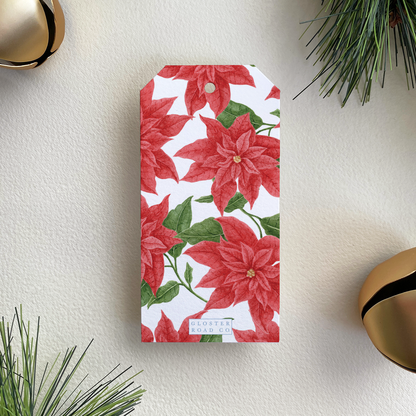 Poinsettia Gift Tag Set