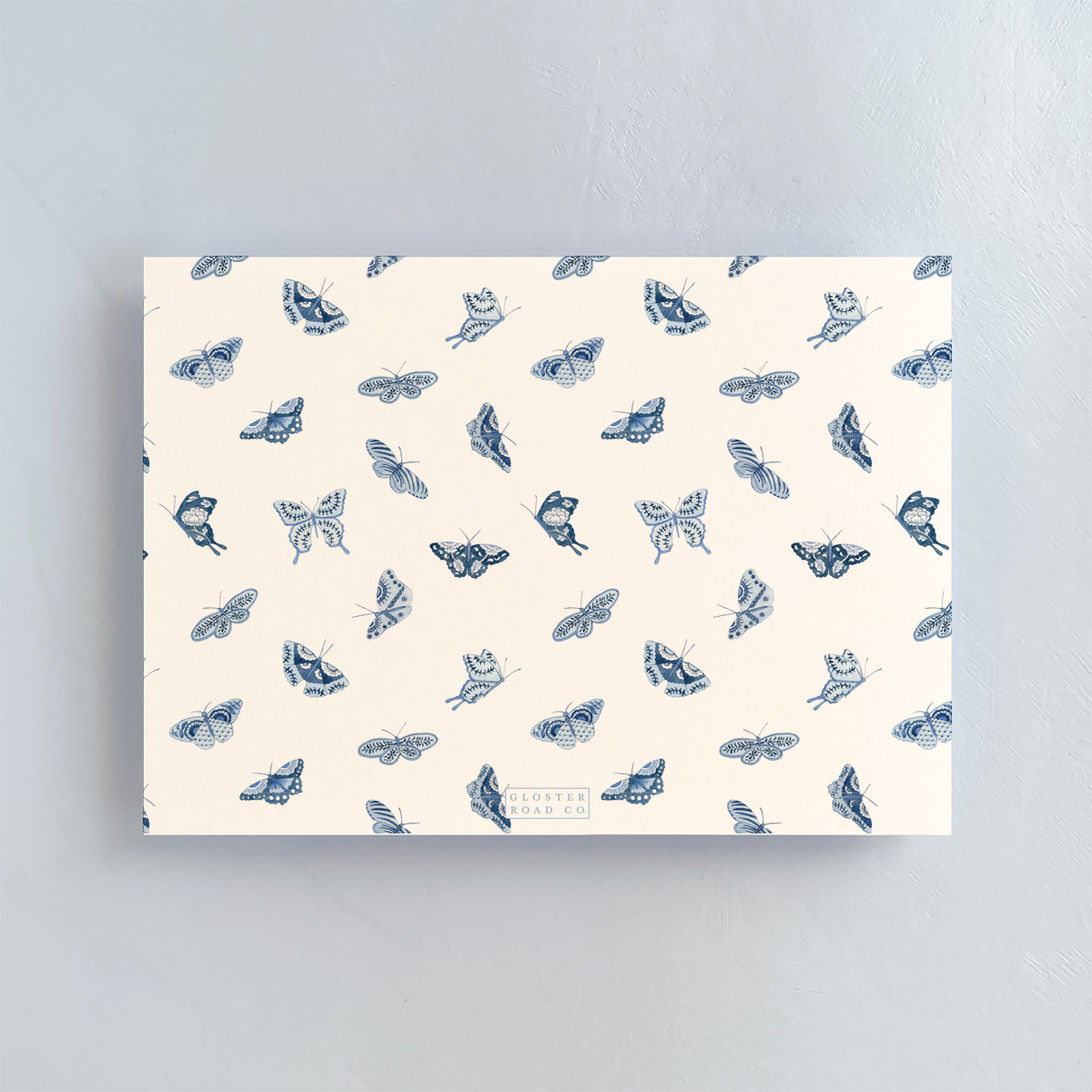 Porcelain Butterflies Border Invitation