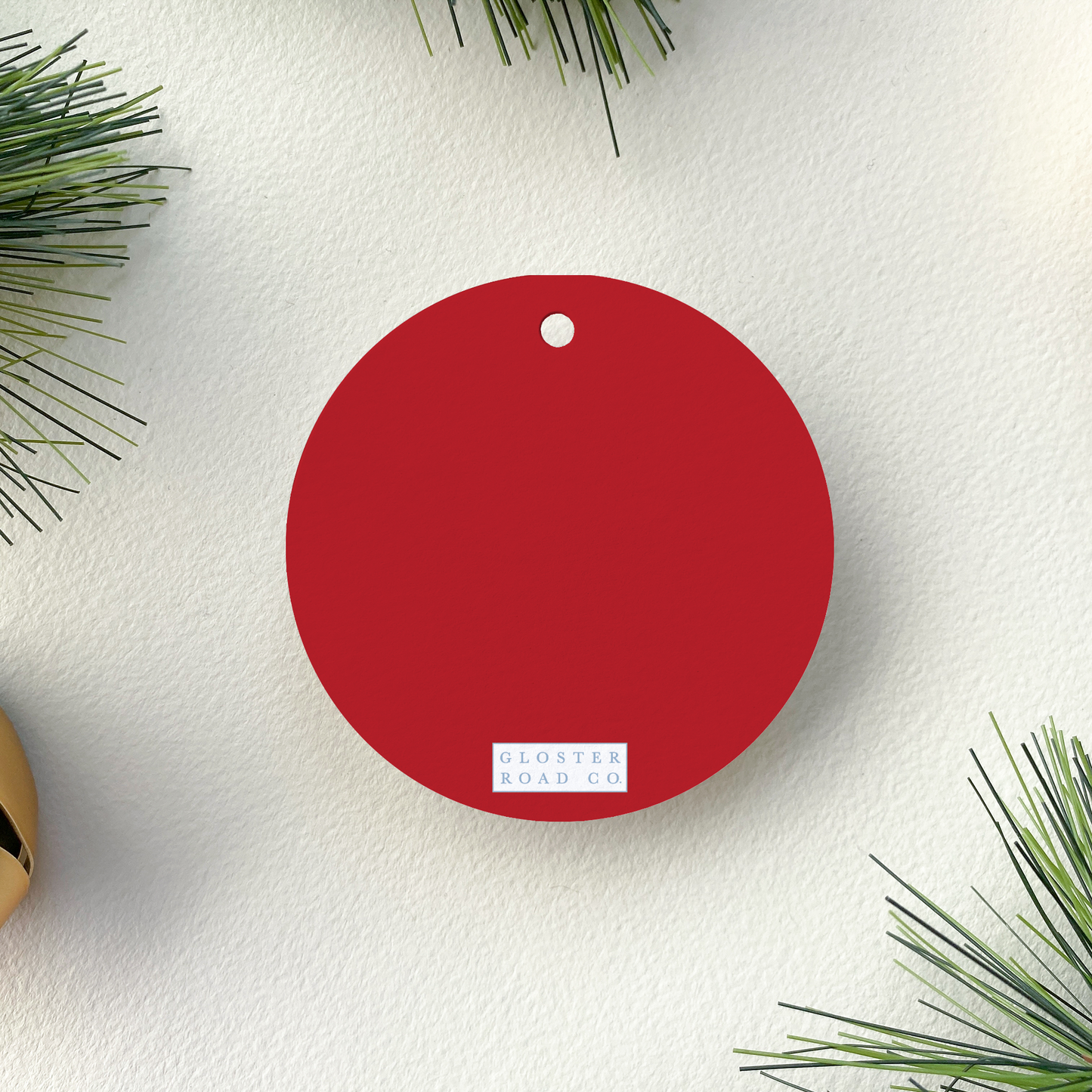 Personalized Classic Christmas Gift Tag, Red