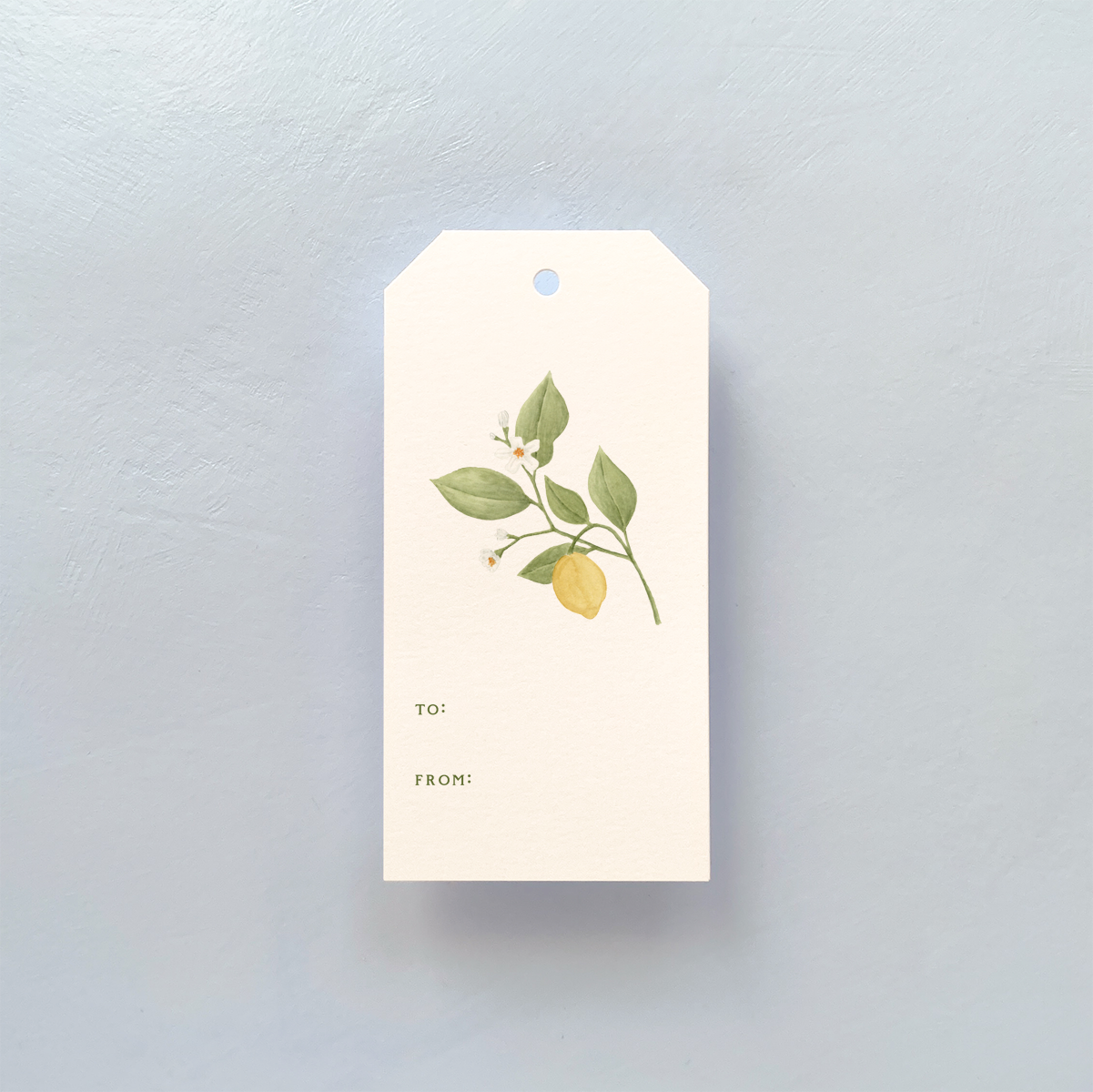 GIFT TAG WITH LEMON DESIGN