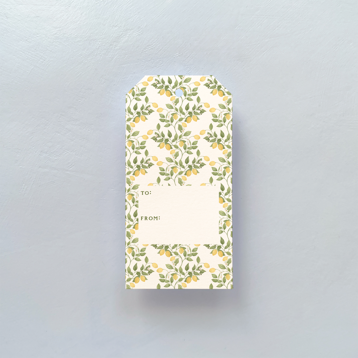 GIFT TAG WITH LEMON DESIGN