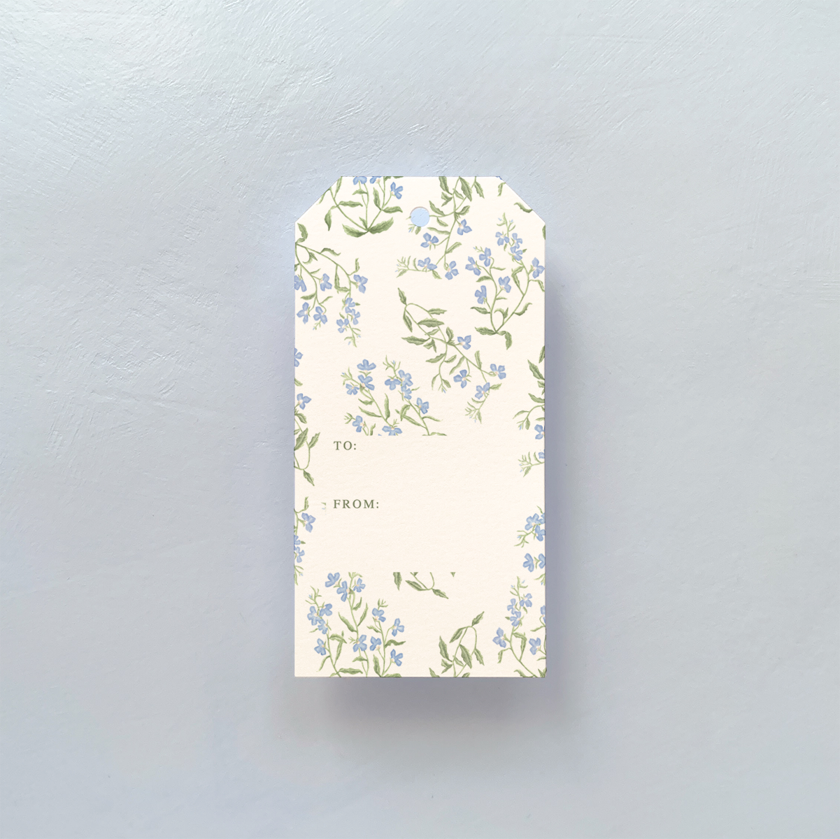 GIFT TAG WITH FLORAL DESIGN