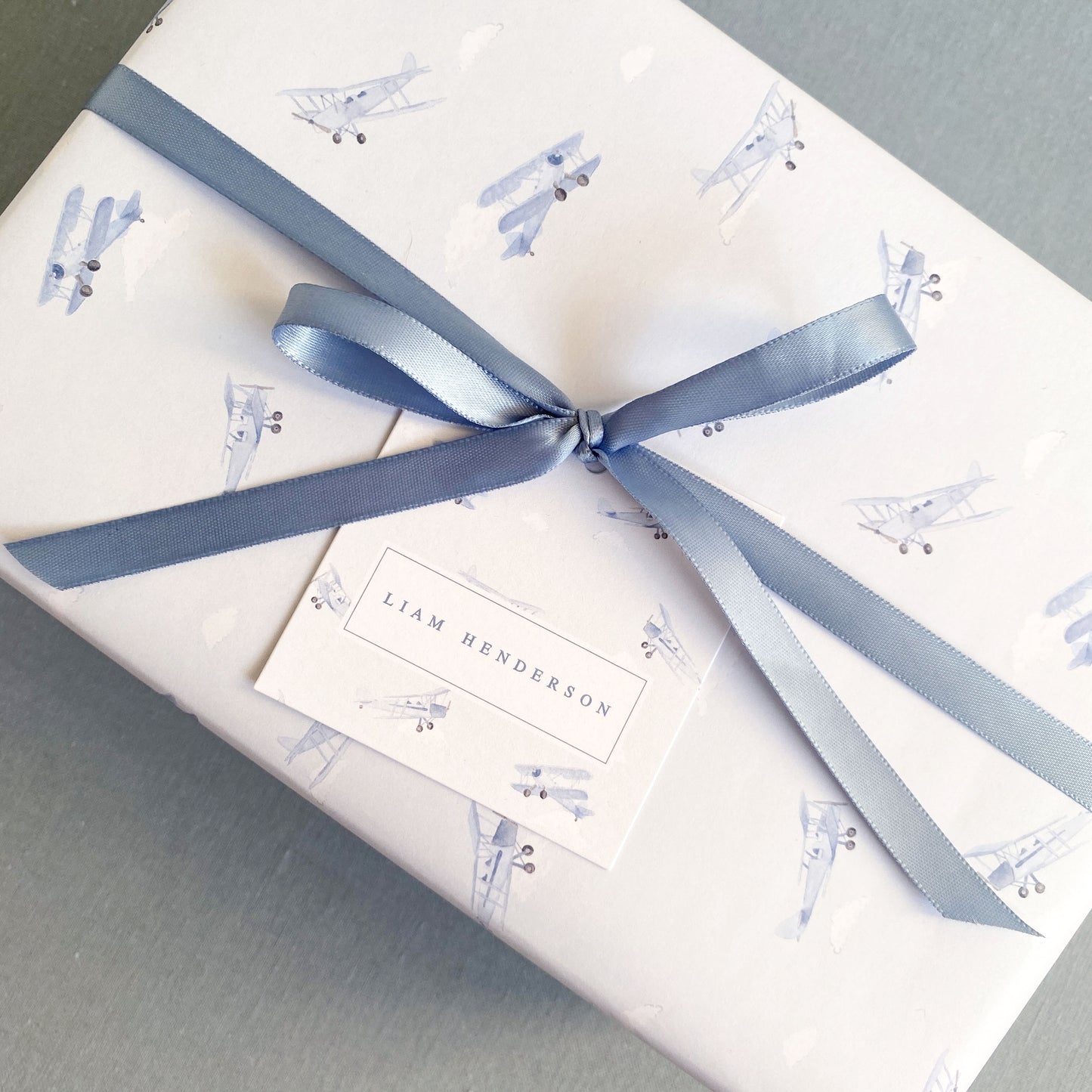 Blue Planes Gift Wrap