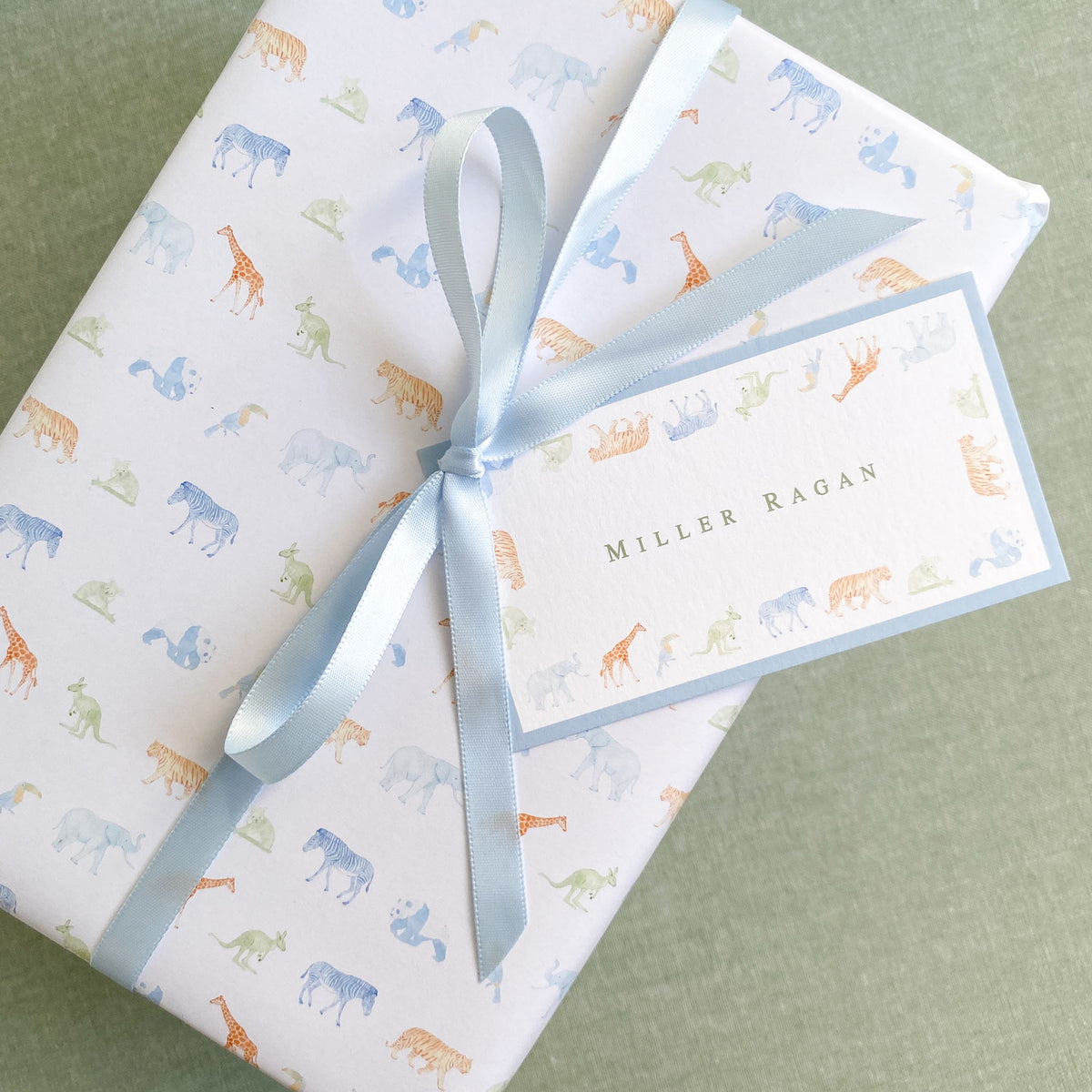 Personalized Storybook Animals Rectangle Gift Tags