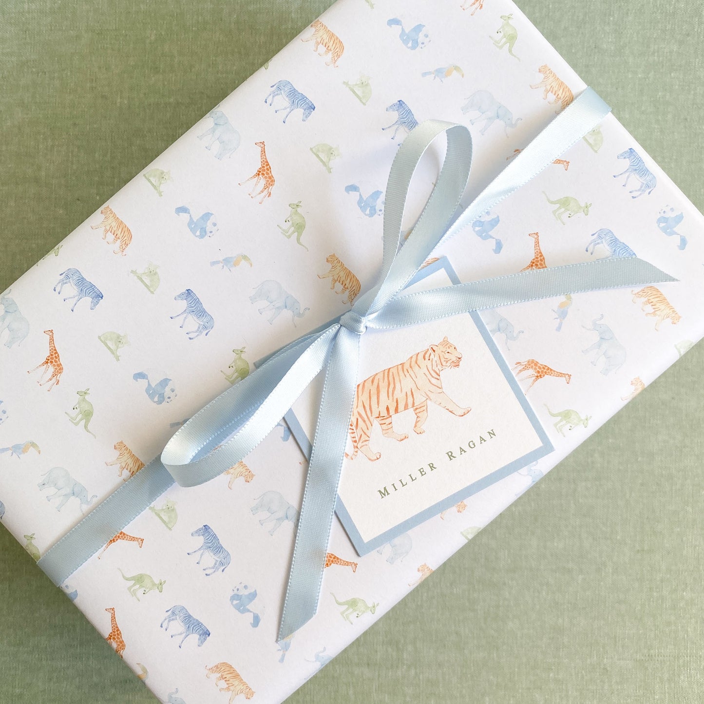 Storybook Tiger Square Gift Tags