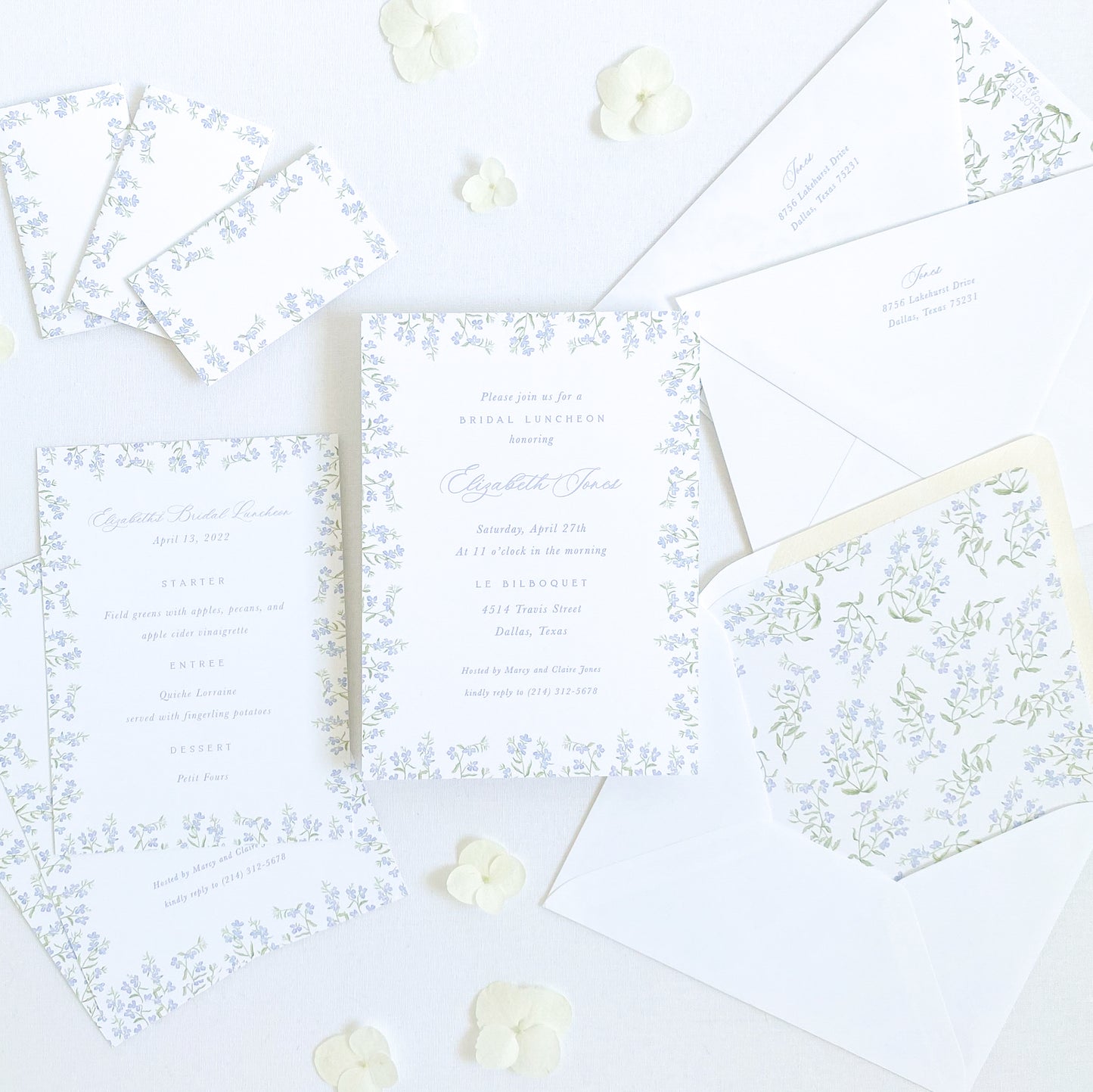 Lobelia Blossom Invitation