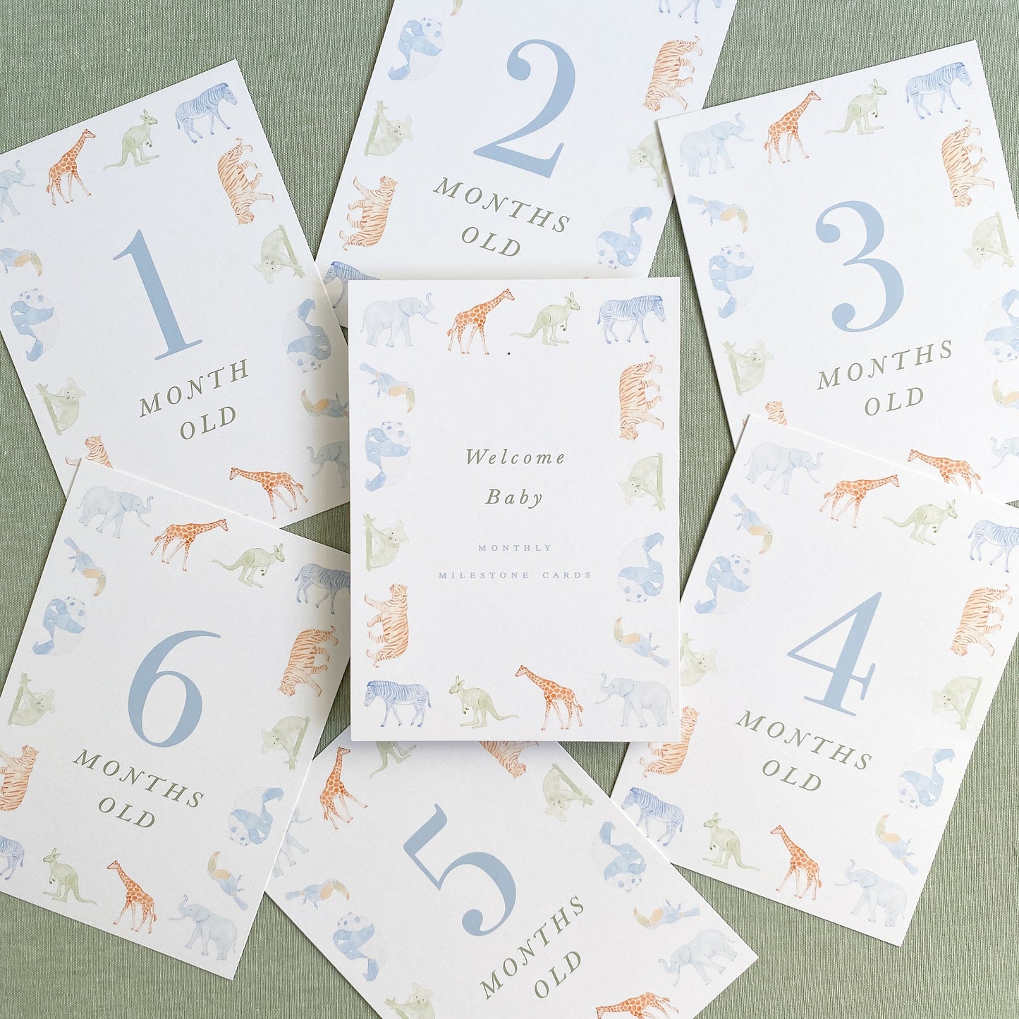 Storybook Animal Milestone Cards