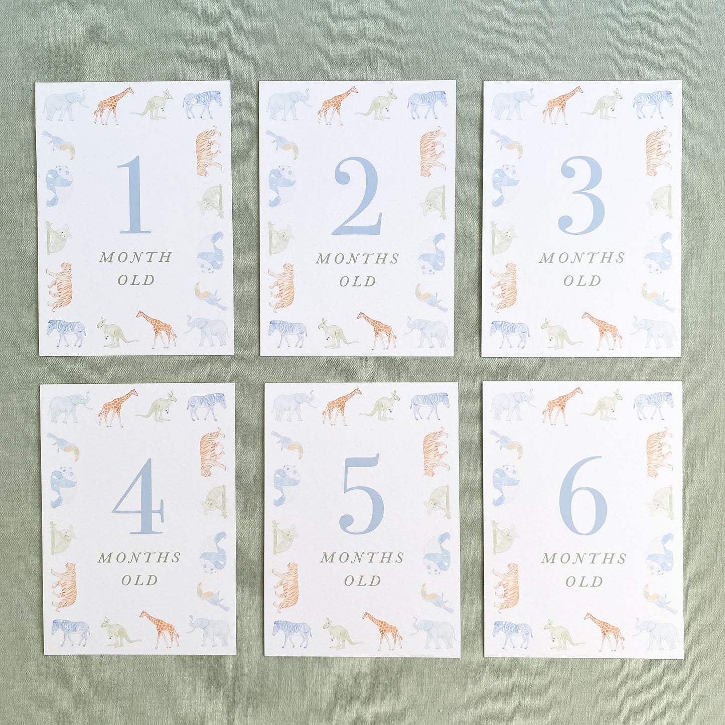 Storybook Animal Milestone Cards