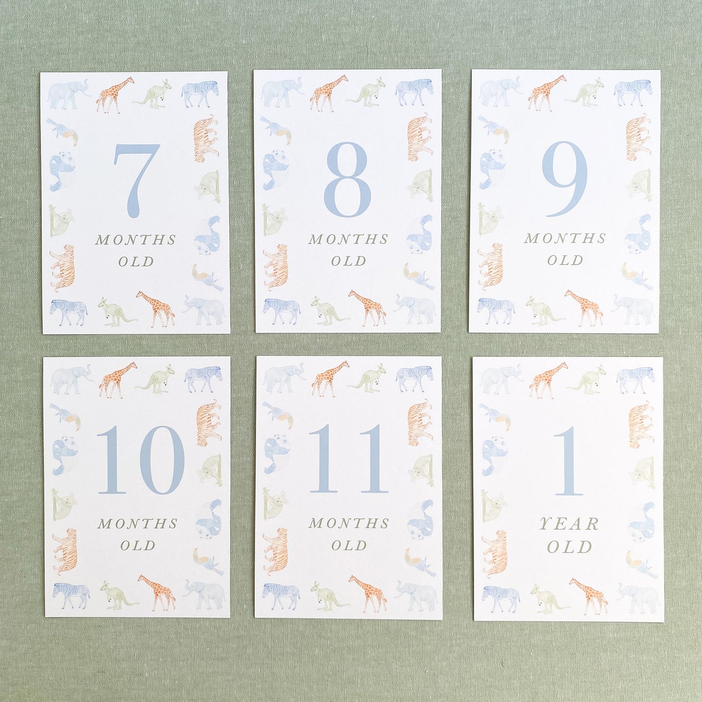 Storybook Animal Milestone Cards