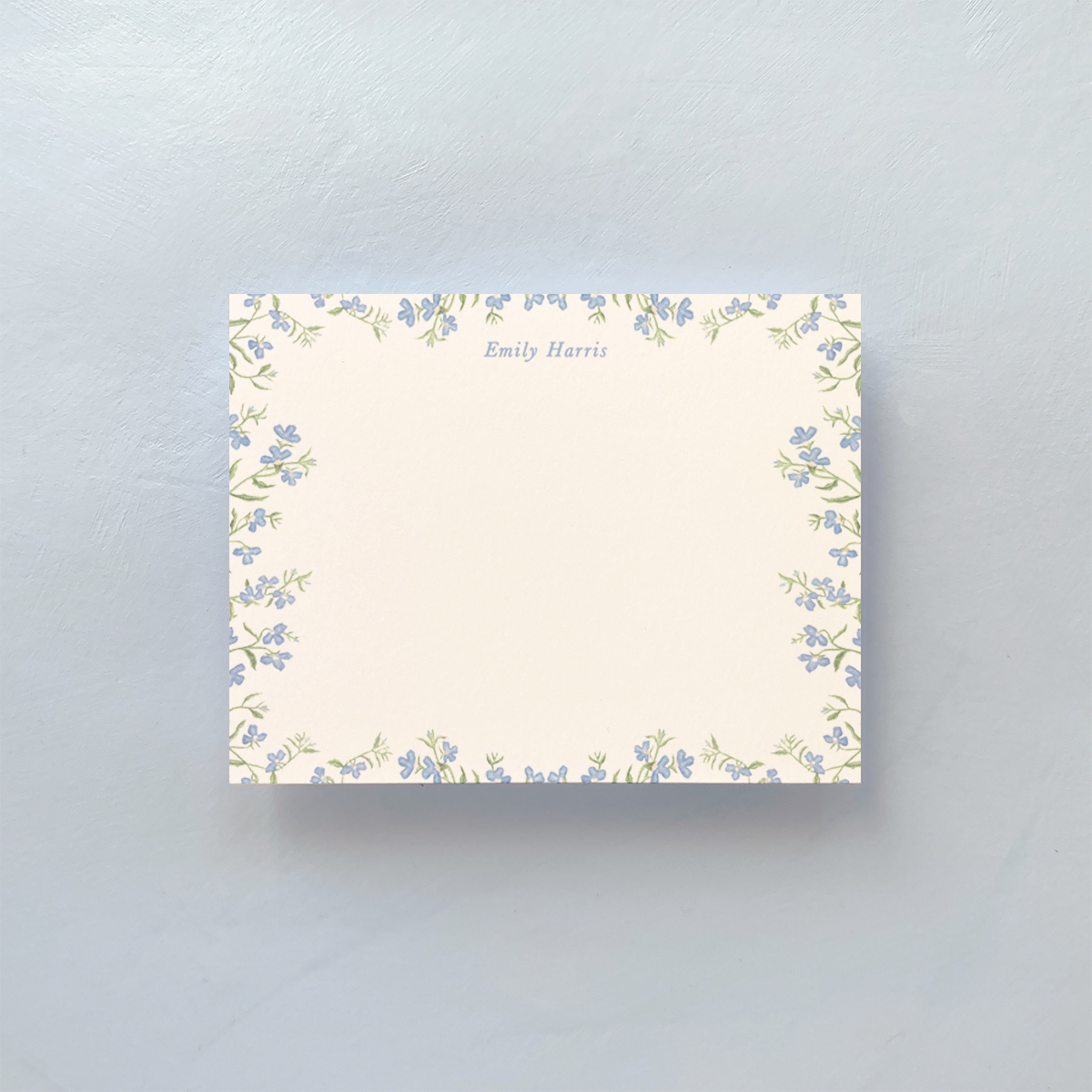 Folded Notecard with floral pattern and envelope