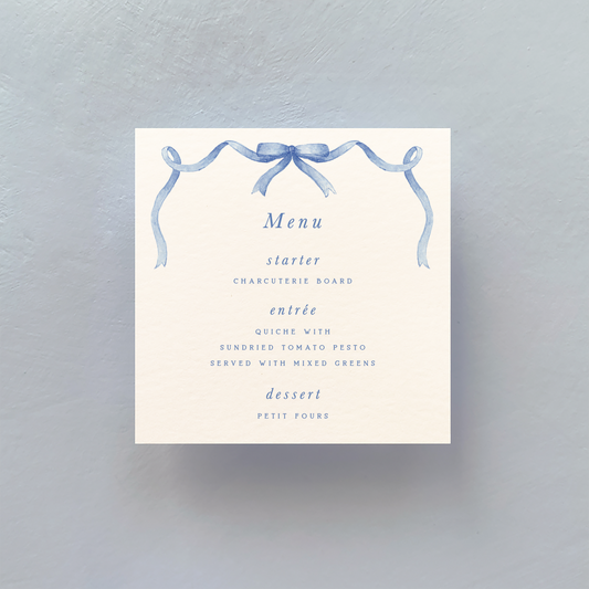 Blue Bow Menu