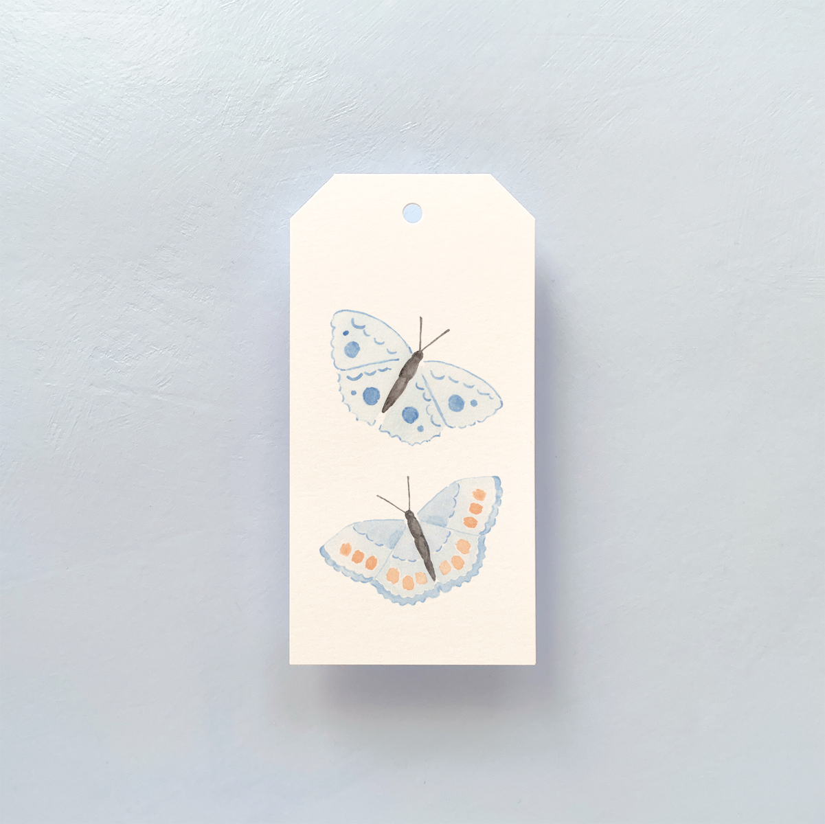 Blue Pastel Butterflies Gift Tag Set