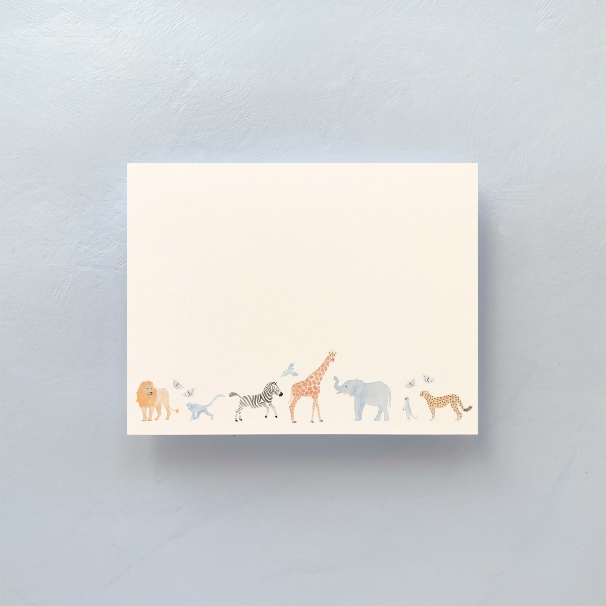 Blue Pastel Animal Notecard Set