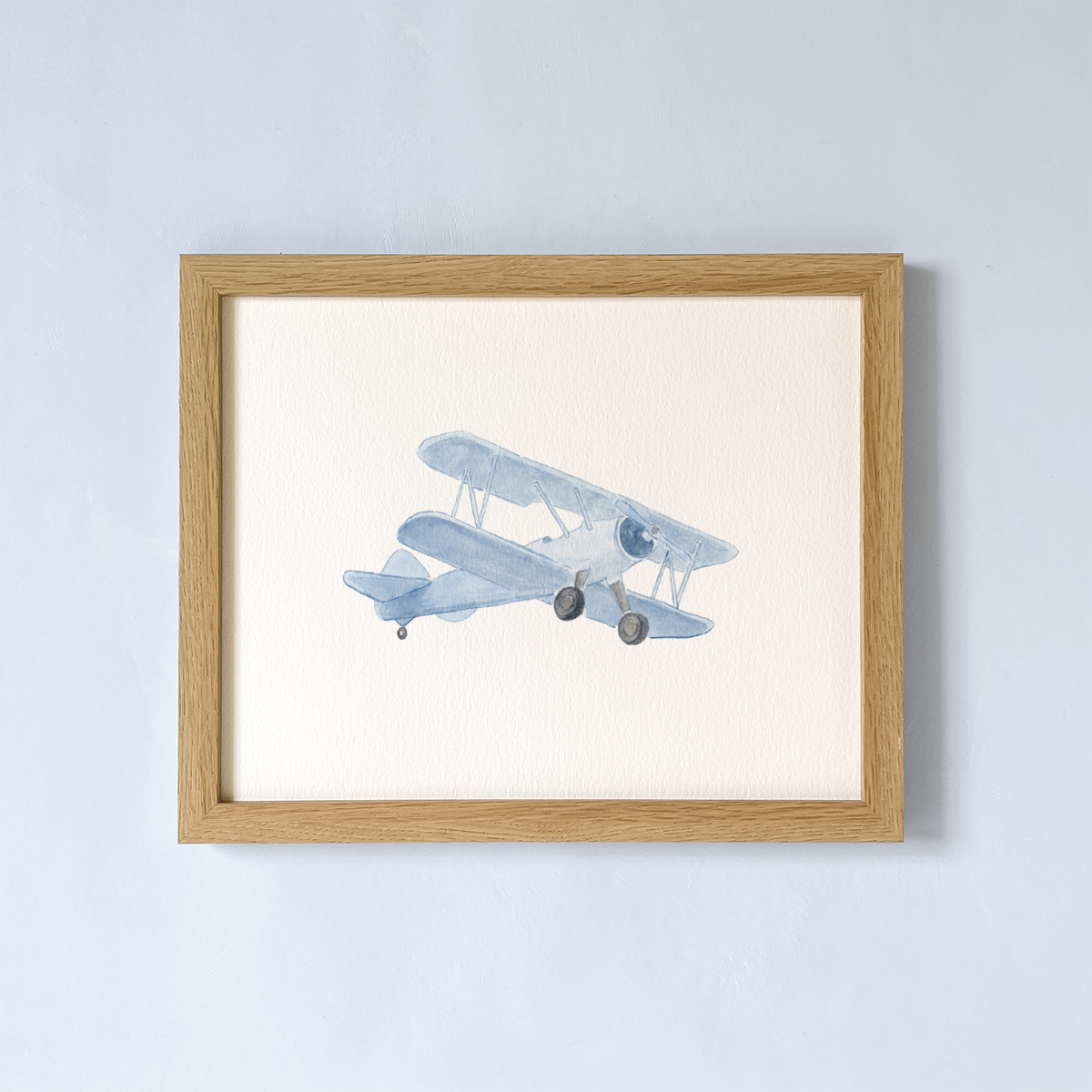 art print with vintage plane