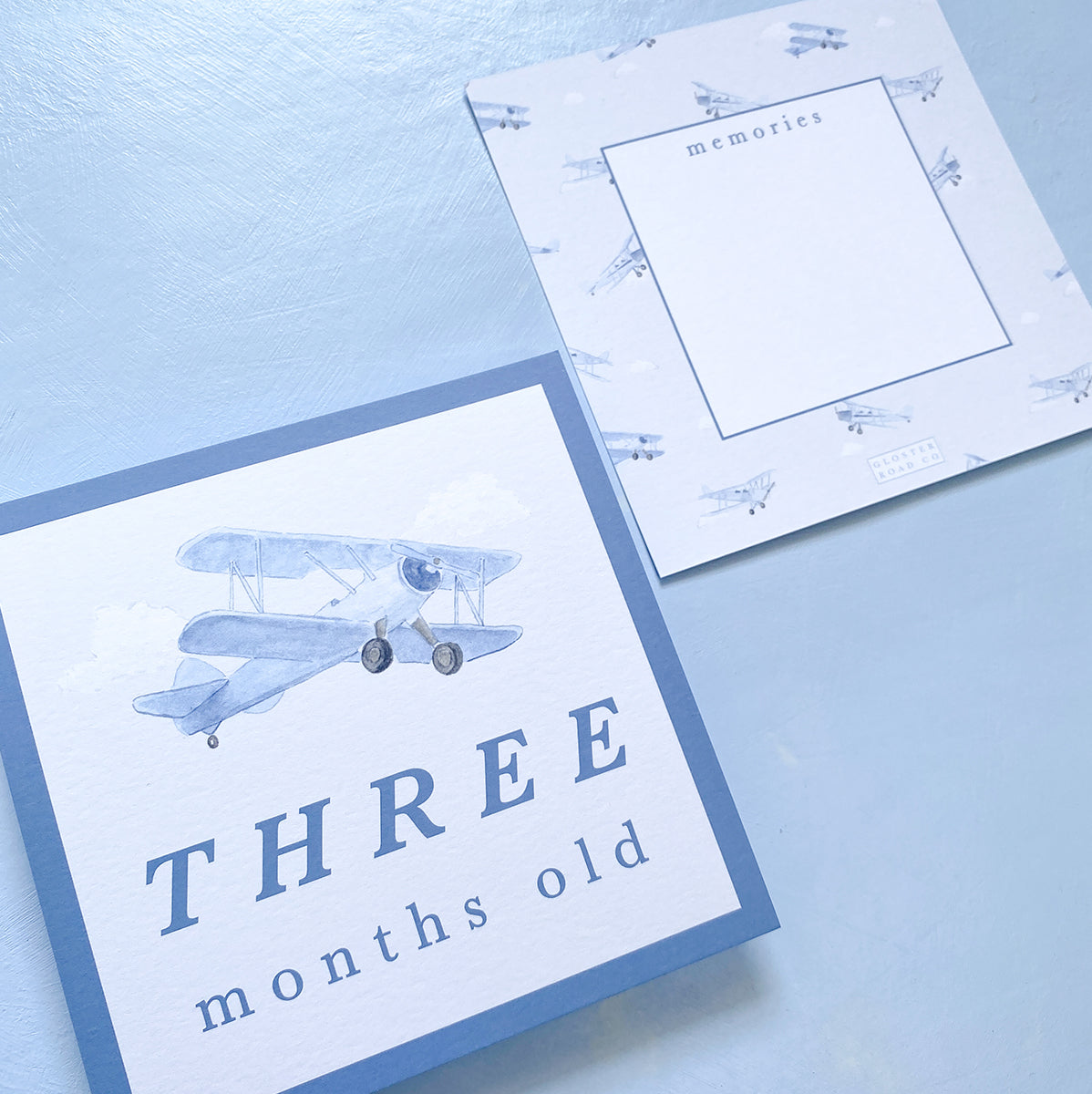 Blue Planes Baby Milestone Cards Set