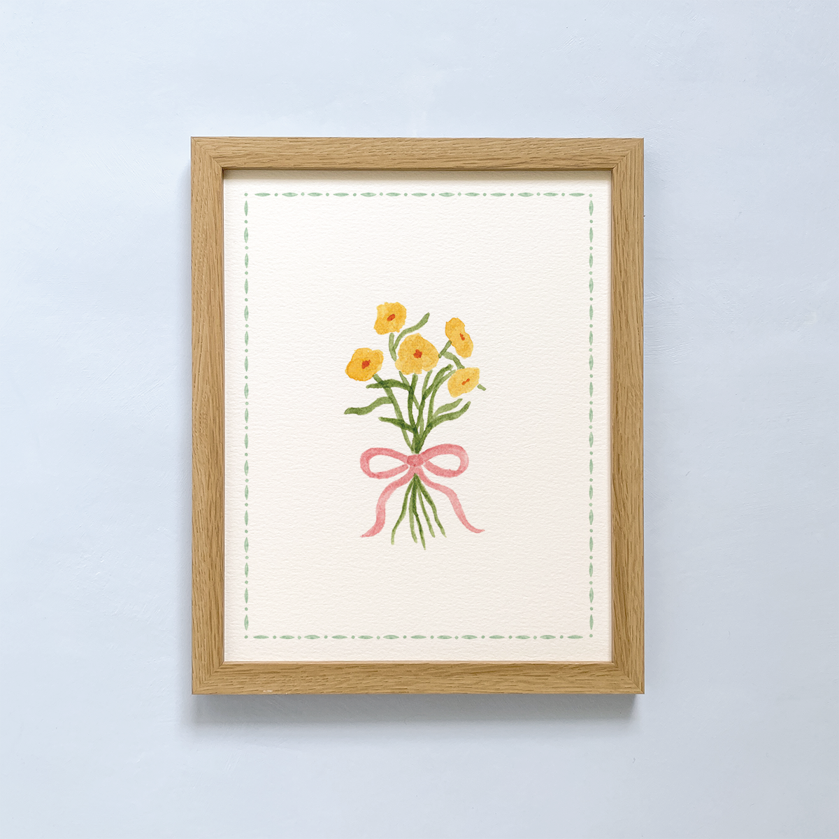 art print with lilies
