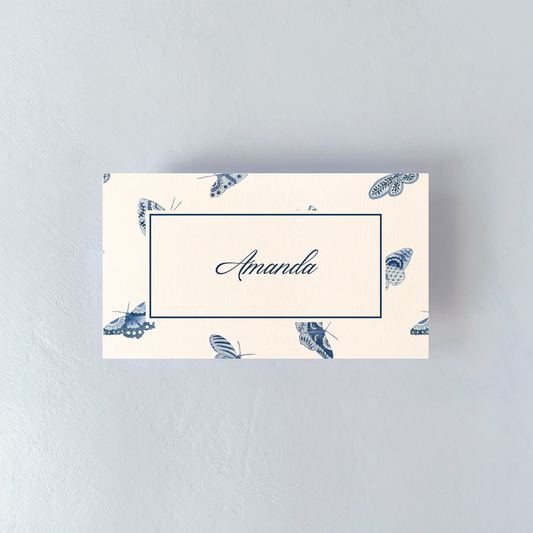 Porcelain Butterflies Personalized Place Cards