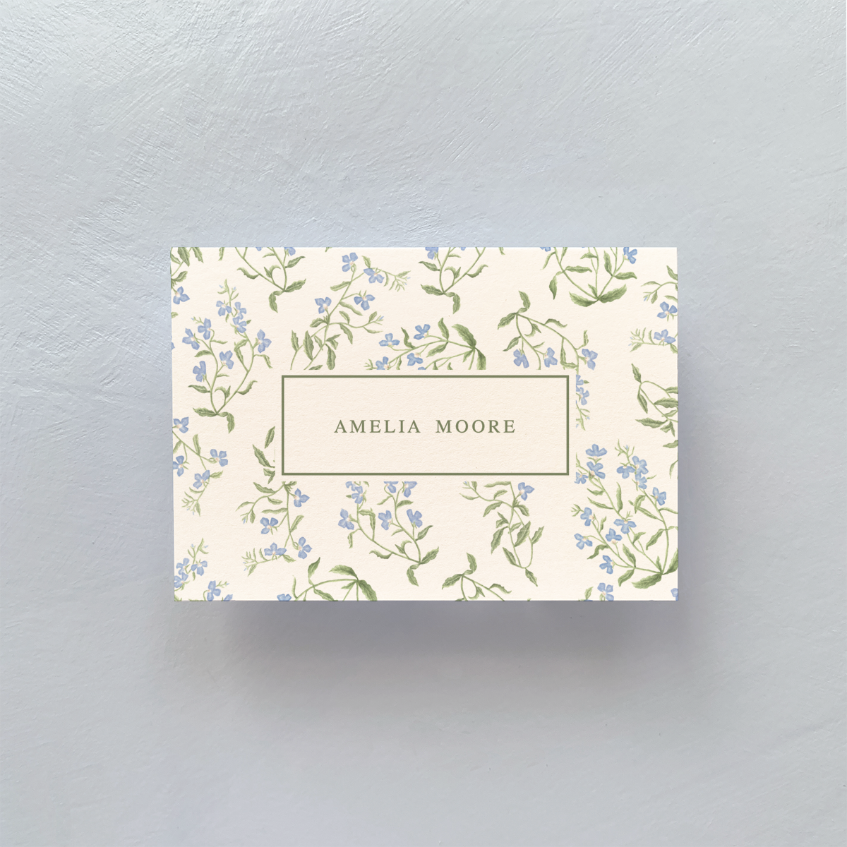 floral pattern calling card
